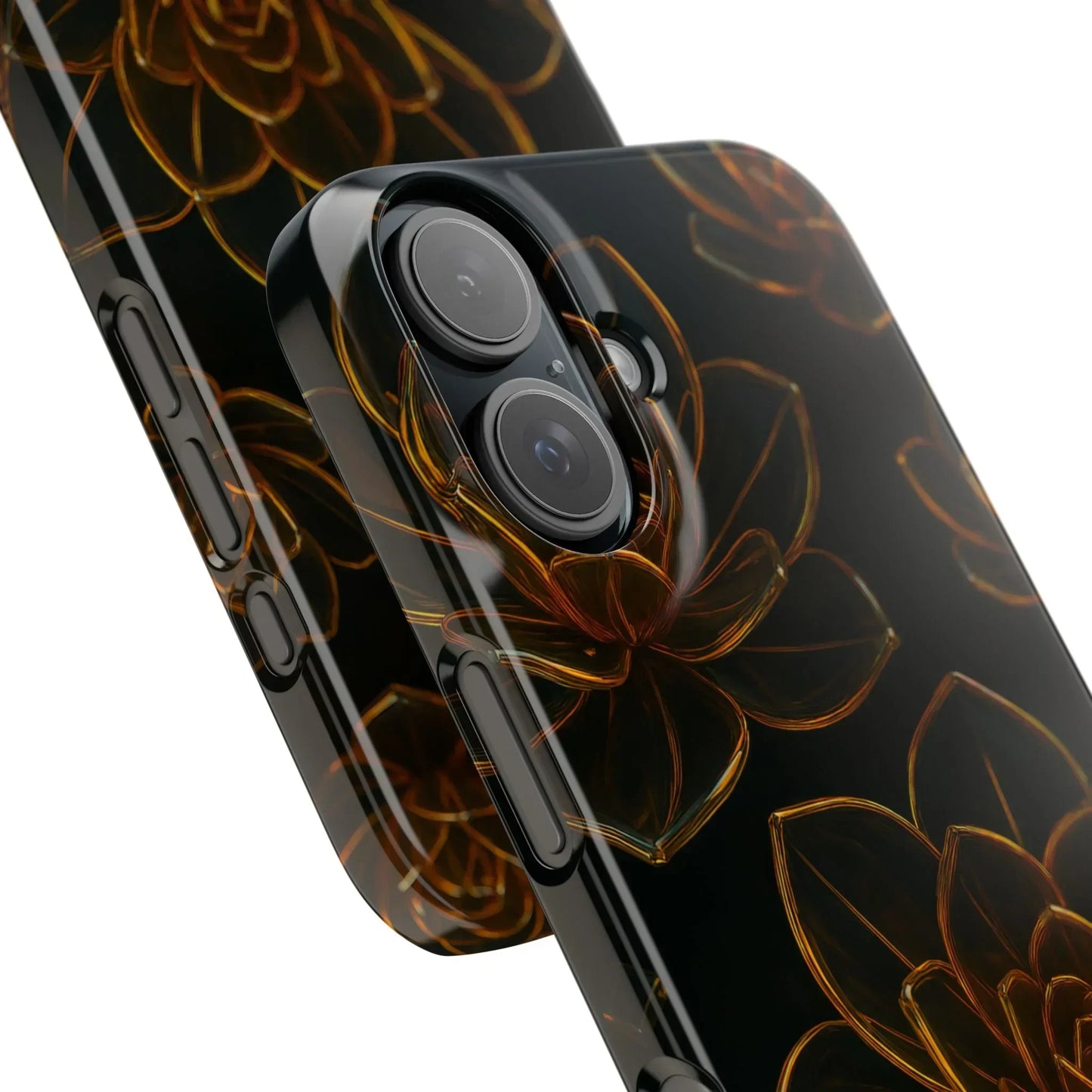 Glass Flower Phone Case for iPhone 7-16 and Galaxy S10-S24 Models