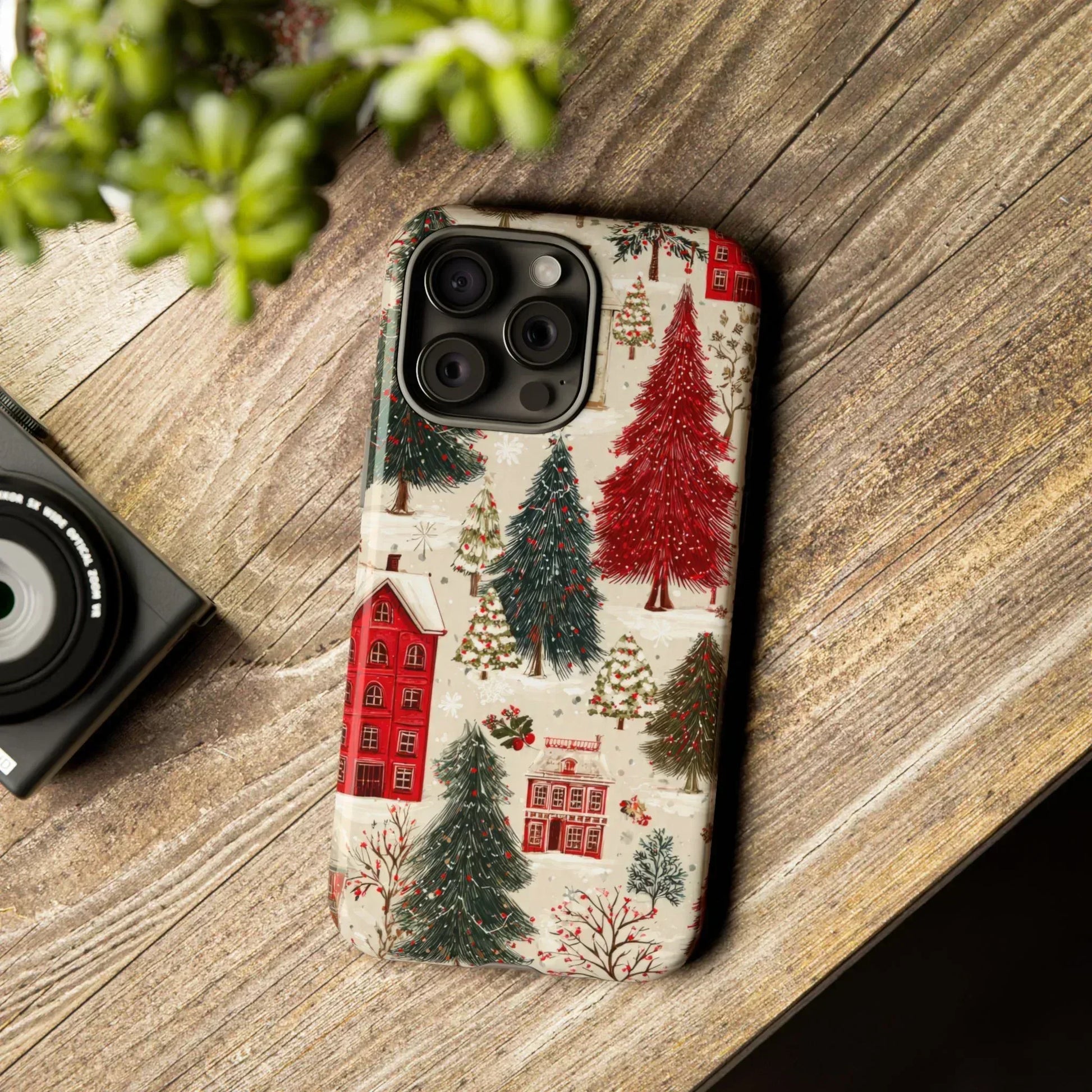 Cozy Winter Village Phone Case for iPhone 11-17 and Galaxy S10-S25 - KARARMDESIGN