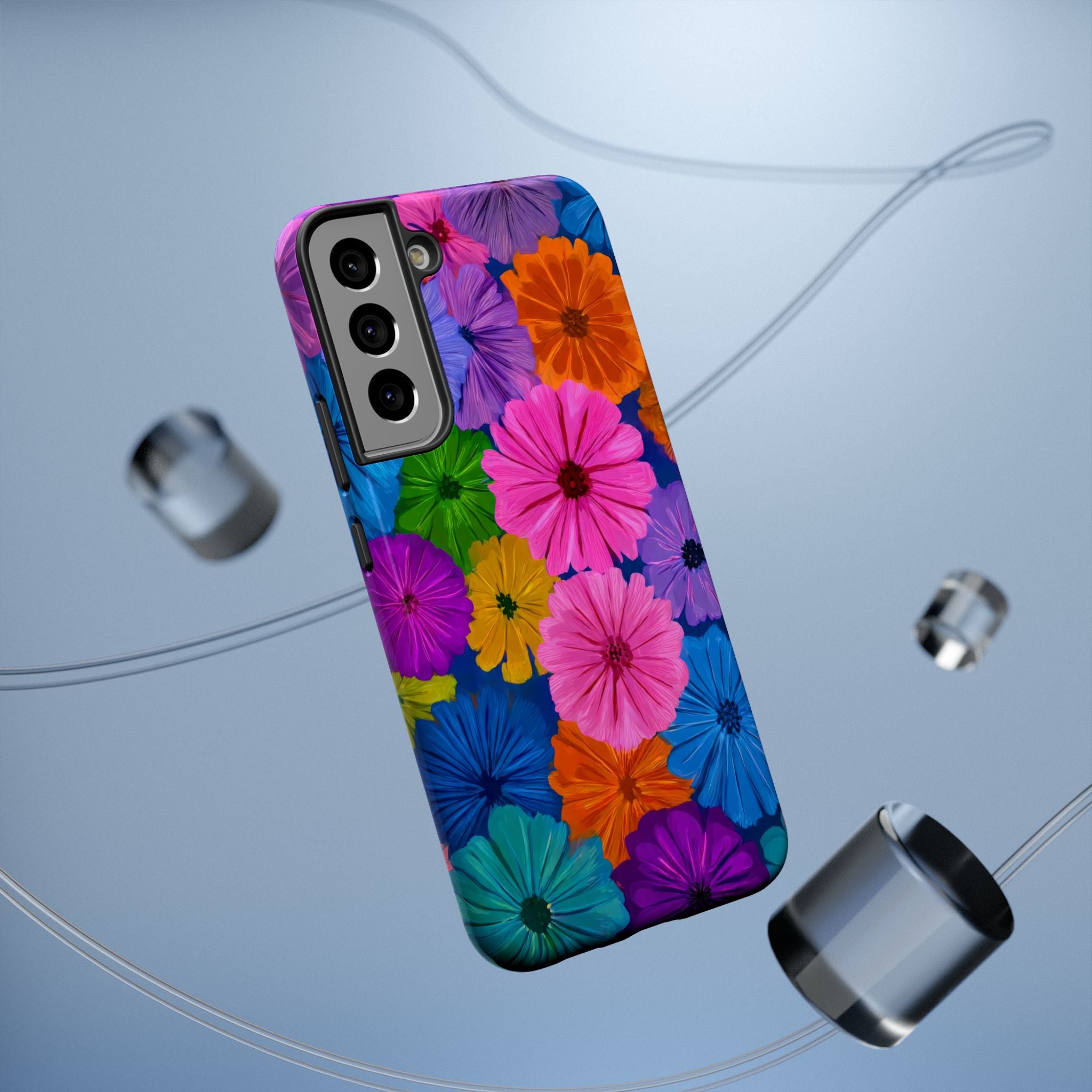 Bloom Pattern Phone Case for iPhone 11-17 and Galaxy S21-S22 Models - KARARMDESIGN