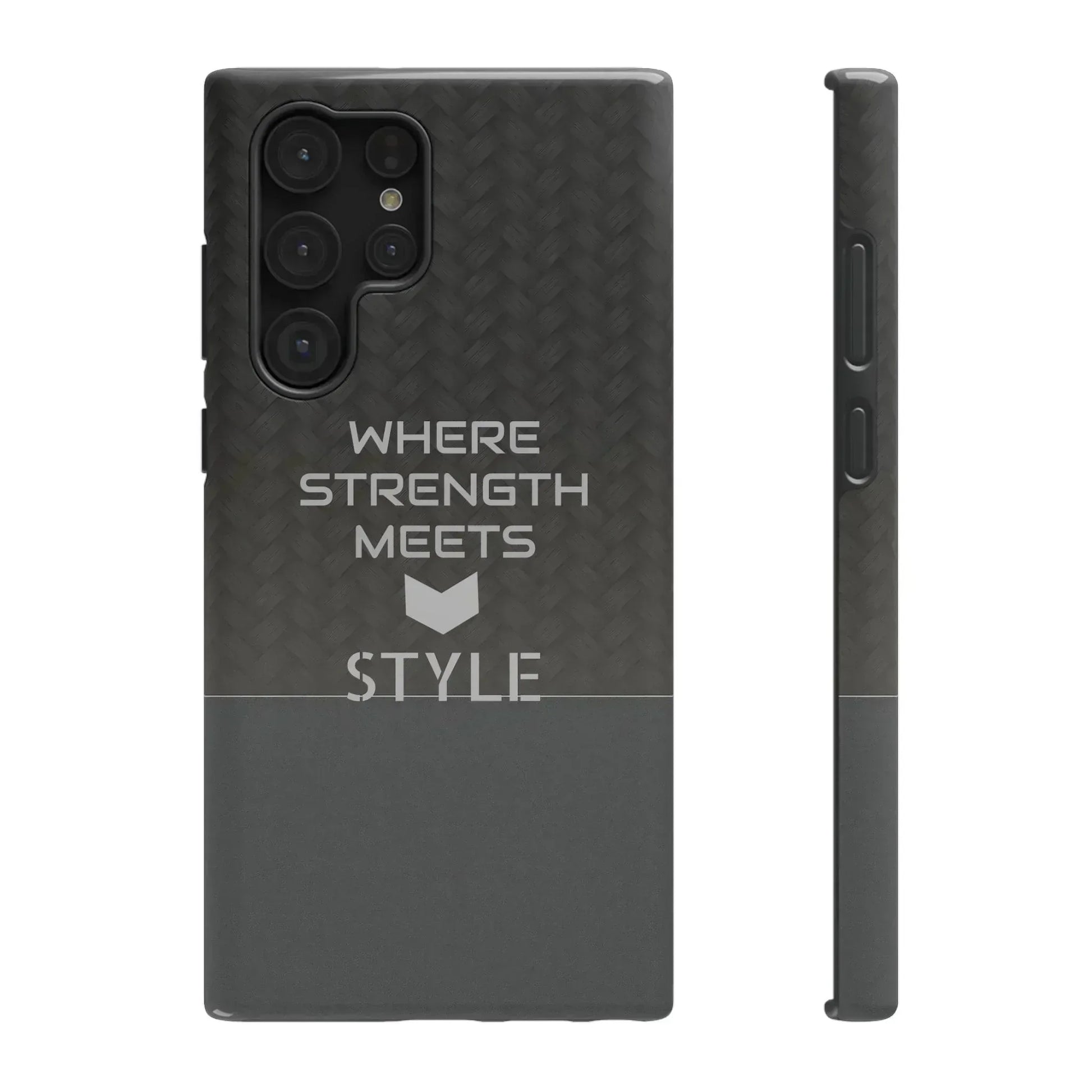 Gray Carbon Phone Case for iPhone 12-16 and Galaxy S21-S22 - KARARMDESIGN