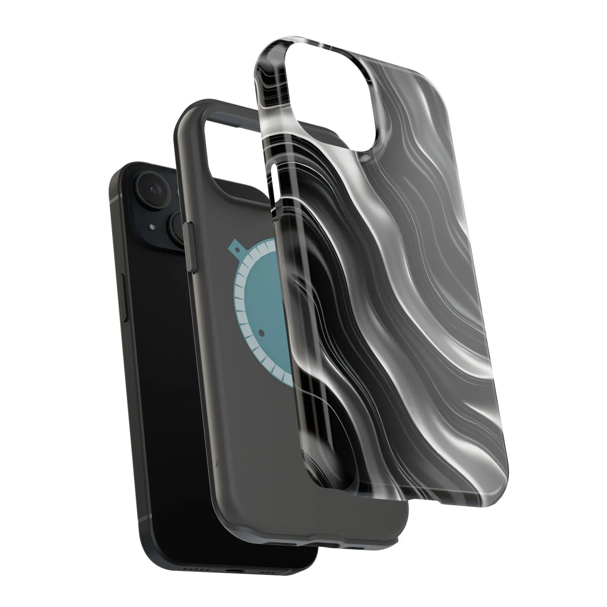 Wavy Illusion Marble Phone Case for iPhone 13-17 - KARARMDESIGN