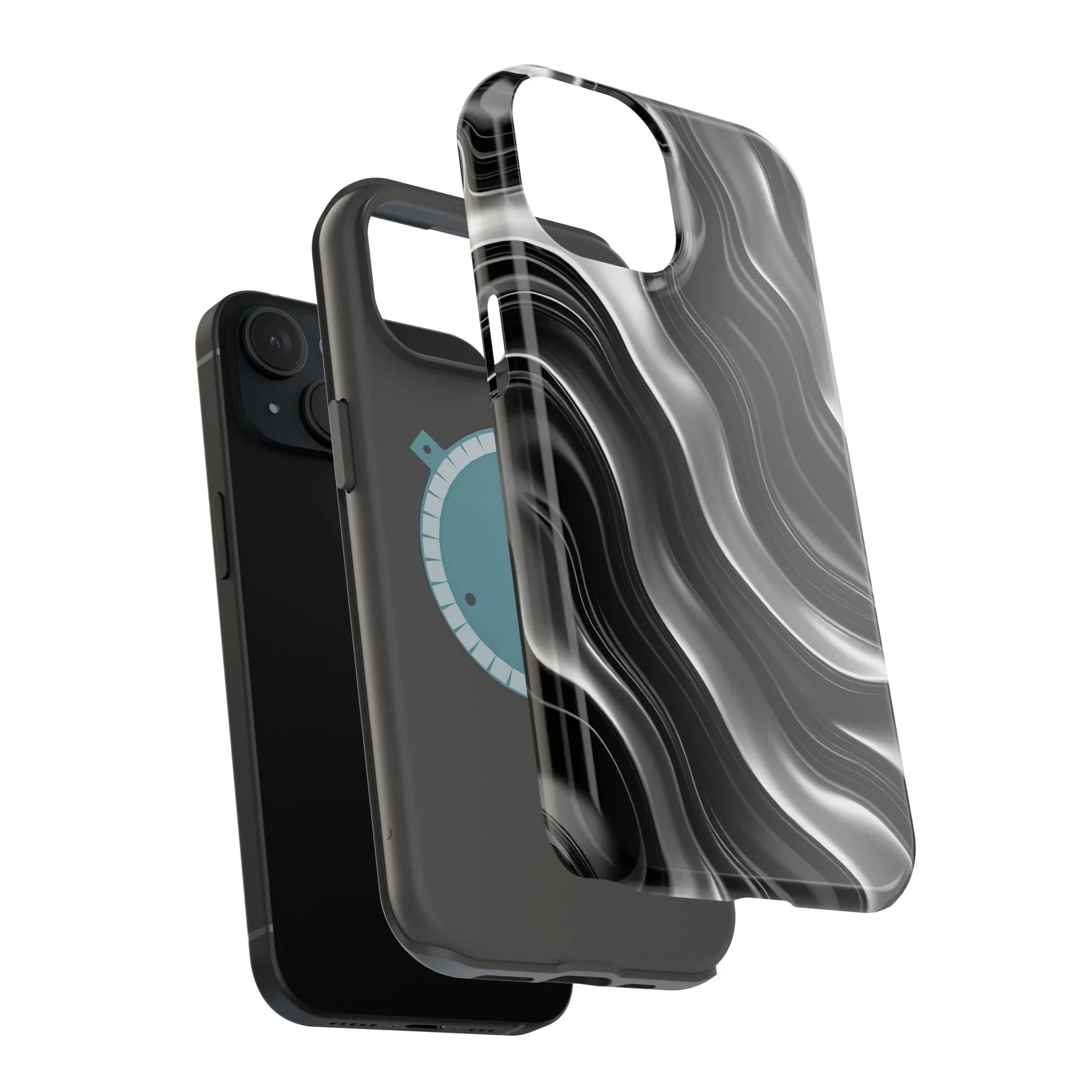 Wavy Illusion Marble Phone Case for iPhone 13-17 - KARARMDESIGN