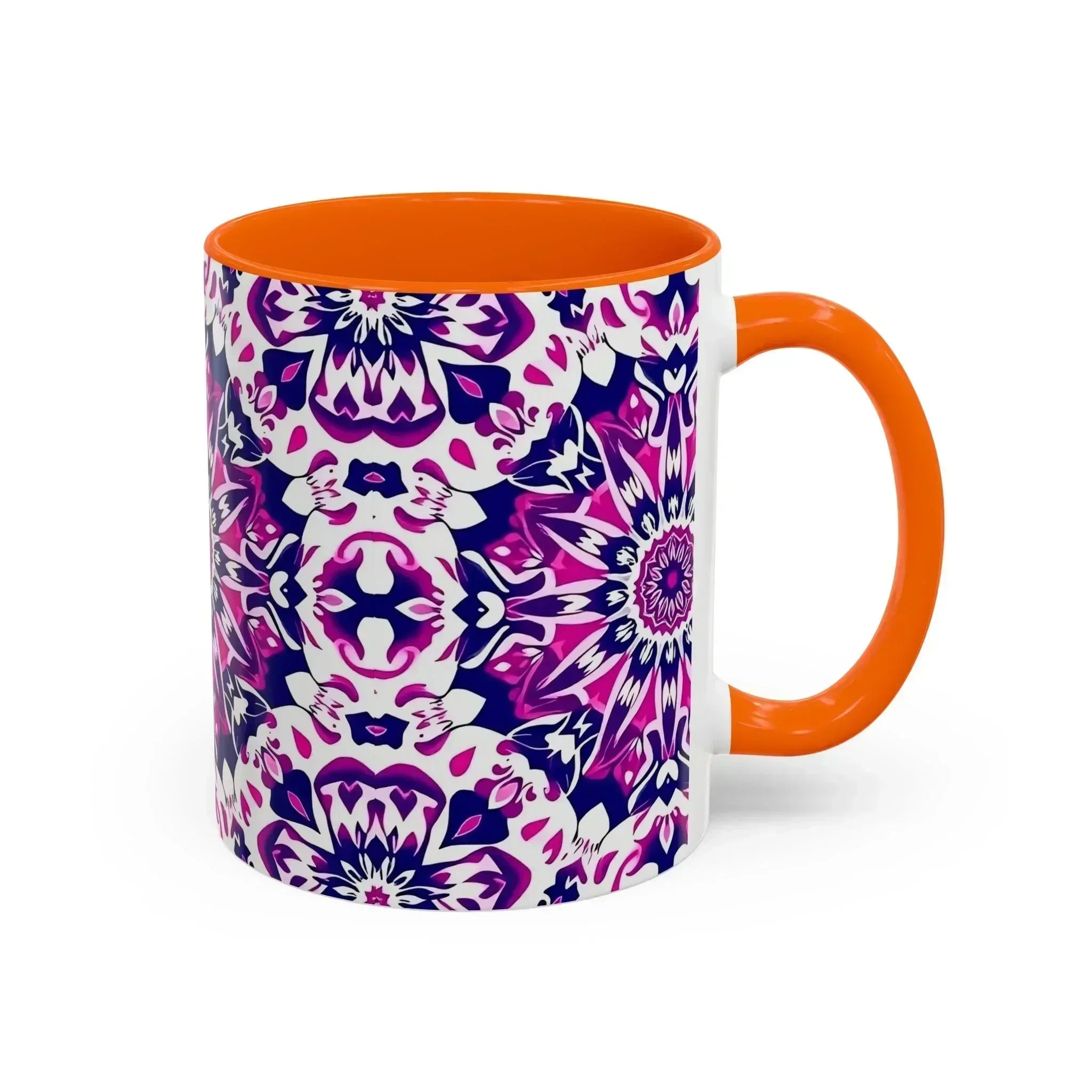 Vibrant Mandala Burst Ceramic Coffee Mug -11 & 15oz - KARARMDESIGN