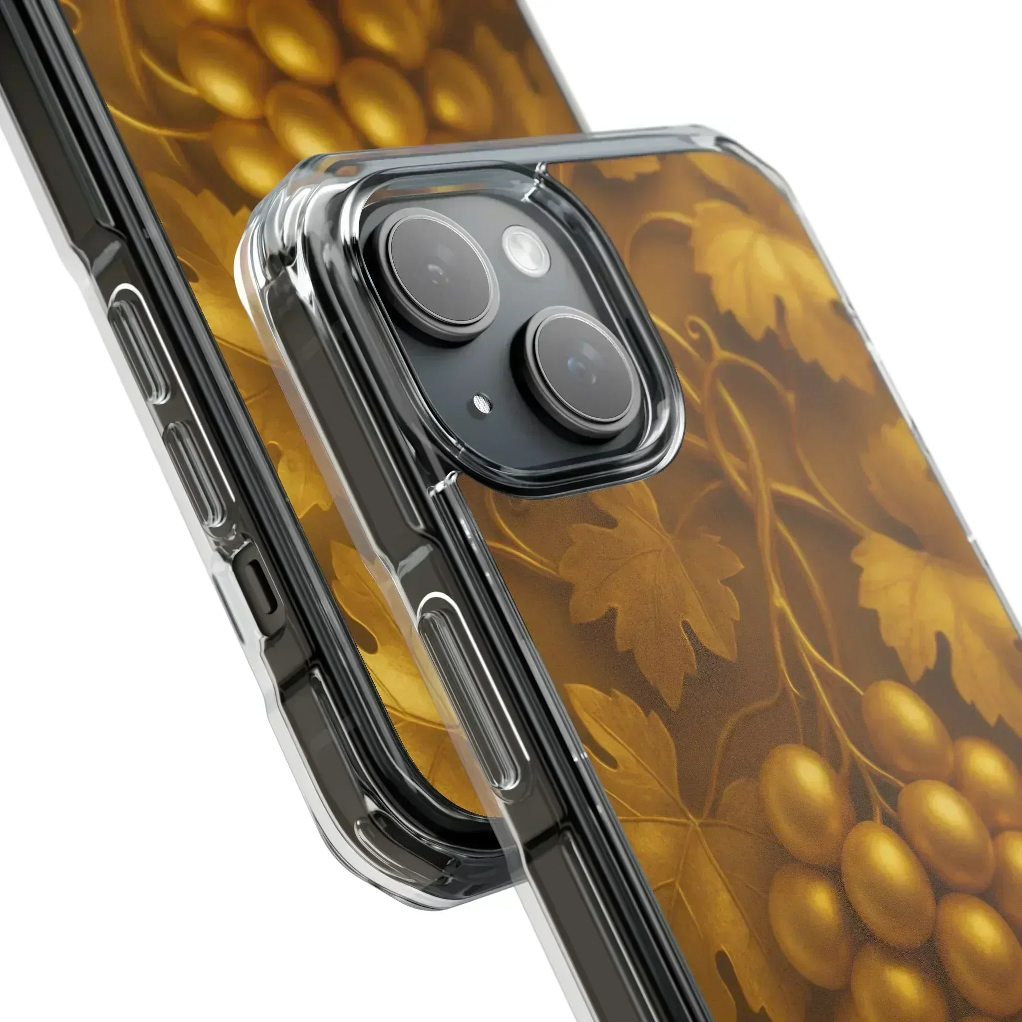 Golden Grapes Phone Case for iPhone 14–16 - KARARMDESIGN