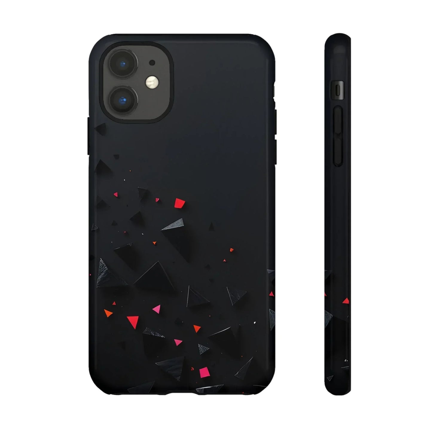 Black and Red Neon Phone Case for iPhone 8-16 and Pixel up to 9 Models - KarArmDesign
