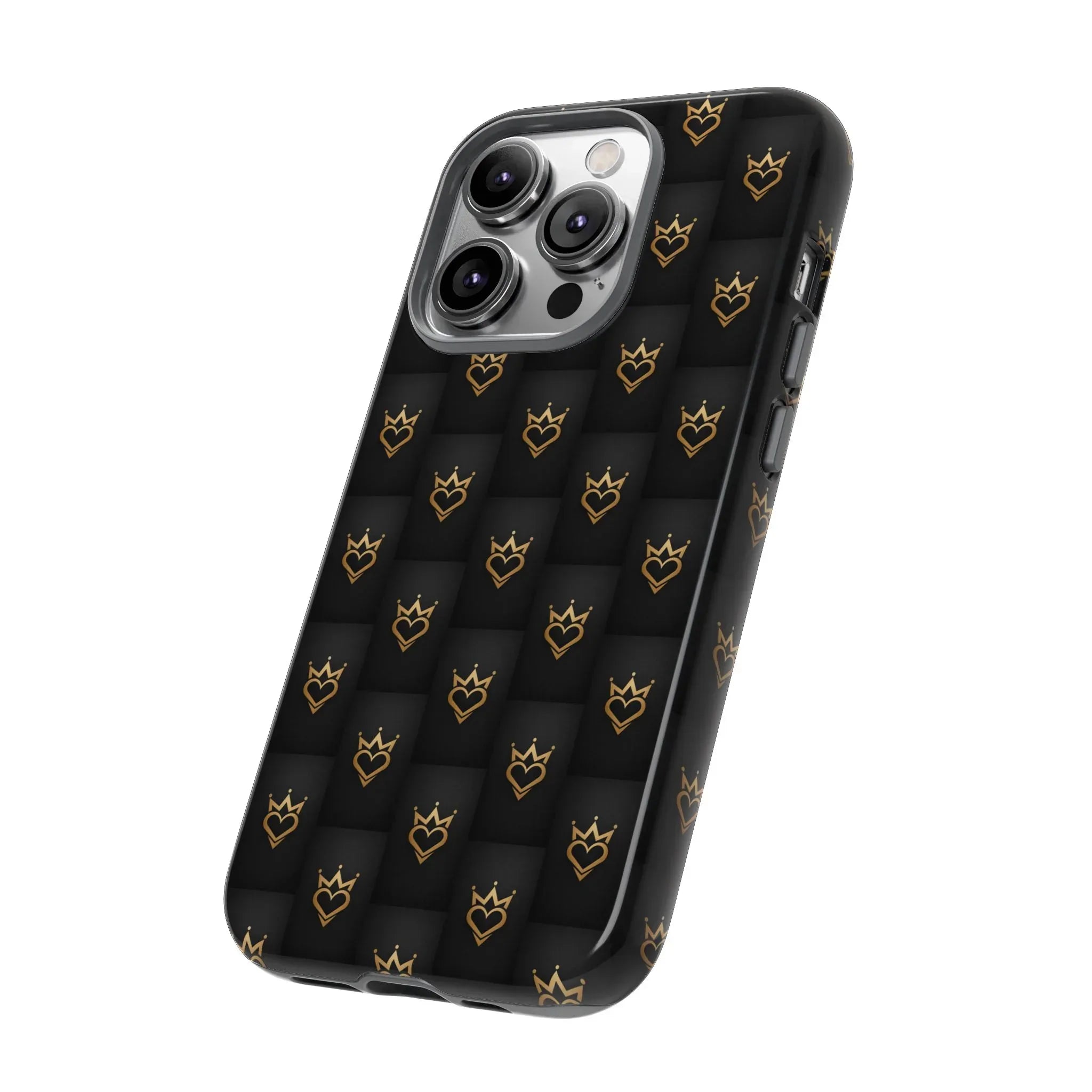 Crowned Heart Doodle Phone Case for iPhone 11-17 & Galaxy S10-S25 - KARARMDESIGN