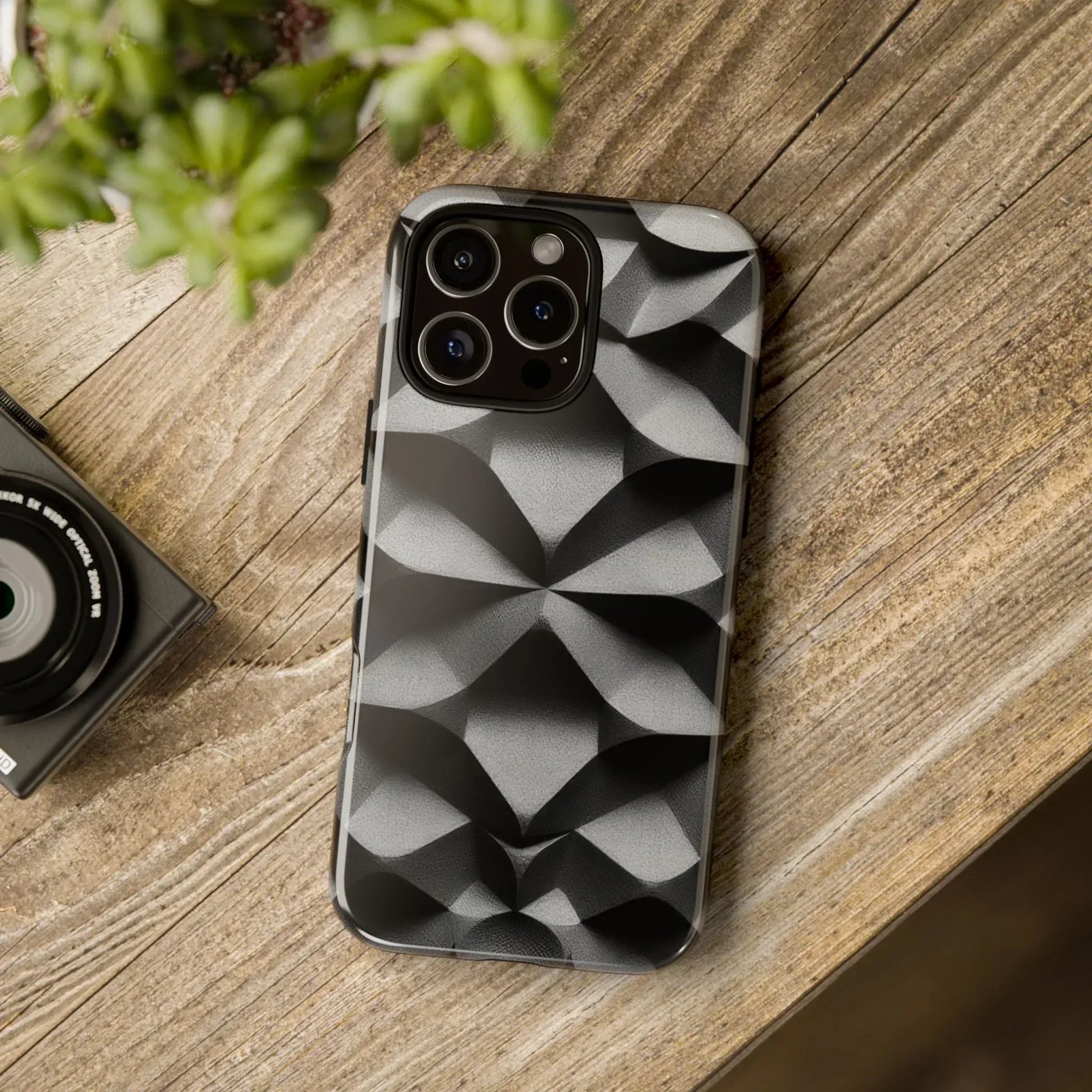 3D Geometric Phone Case for iPhone 8–17 - KARARMDESIGN