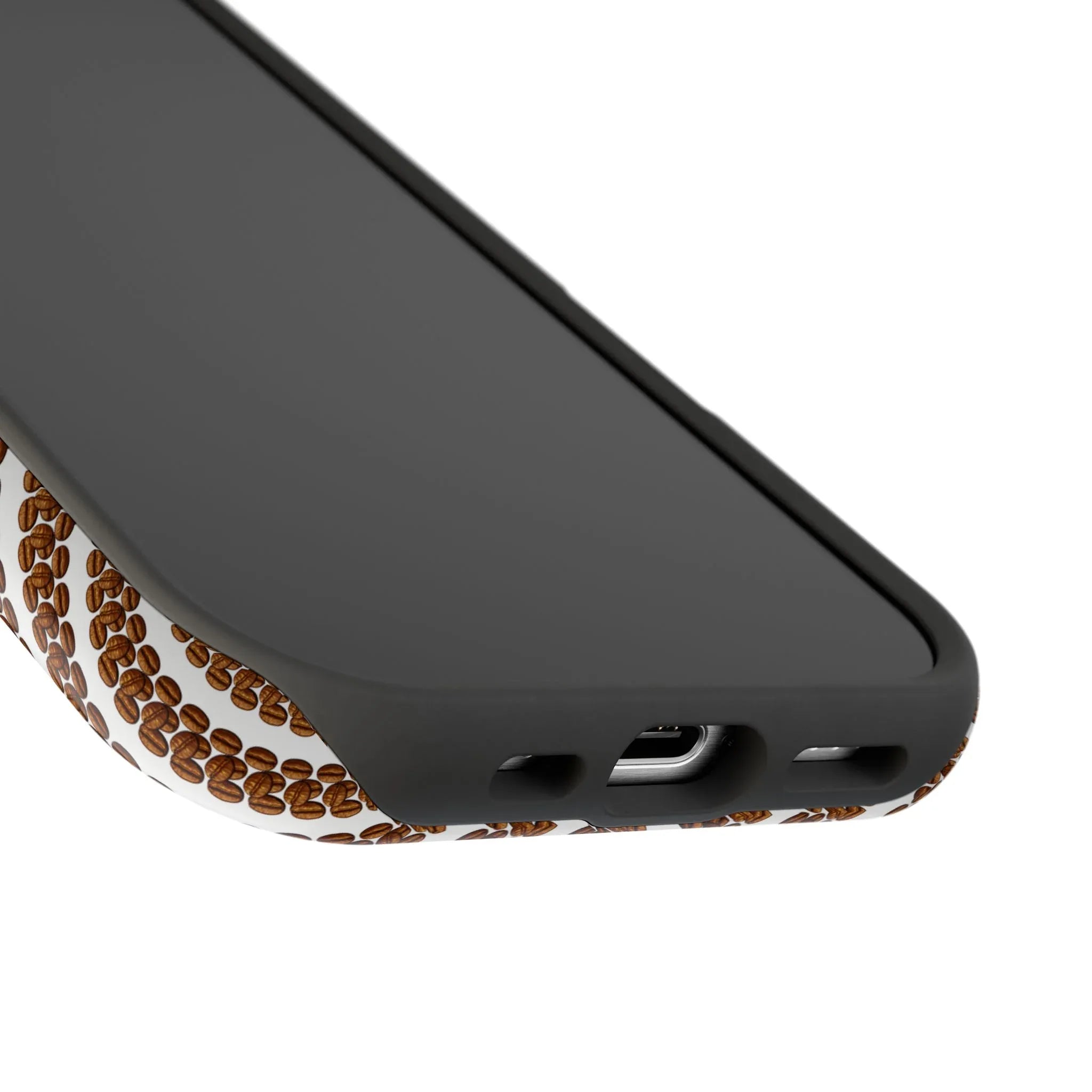 Stylish Coffee Pattern Phone Case for iPhone 11–17 and Galaxy S21–S22 - KARARMDESIGN