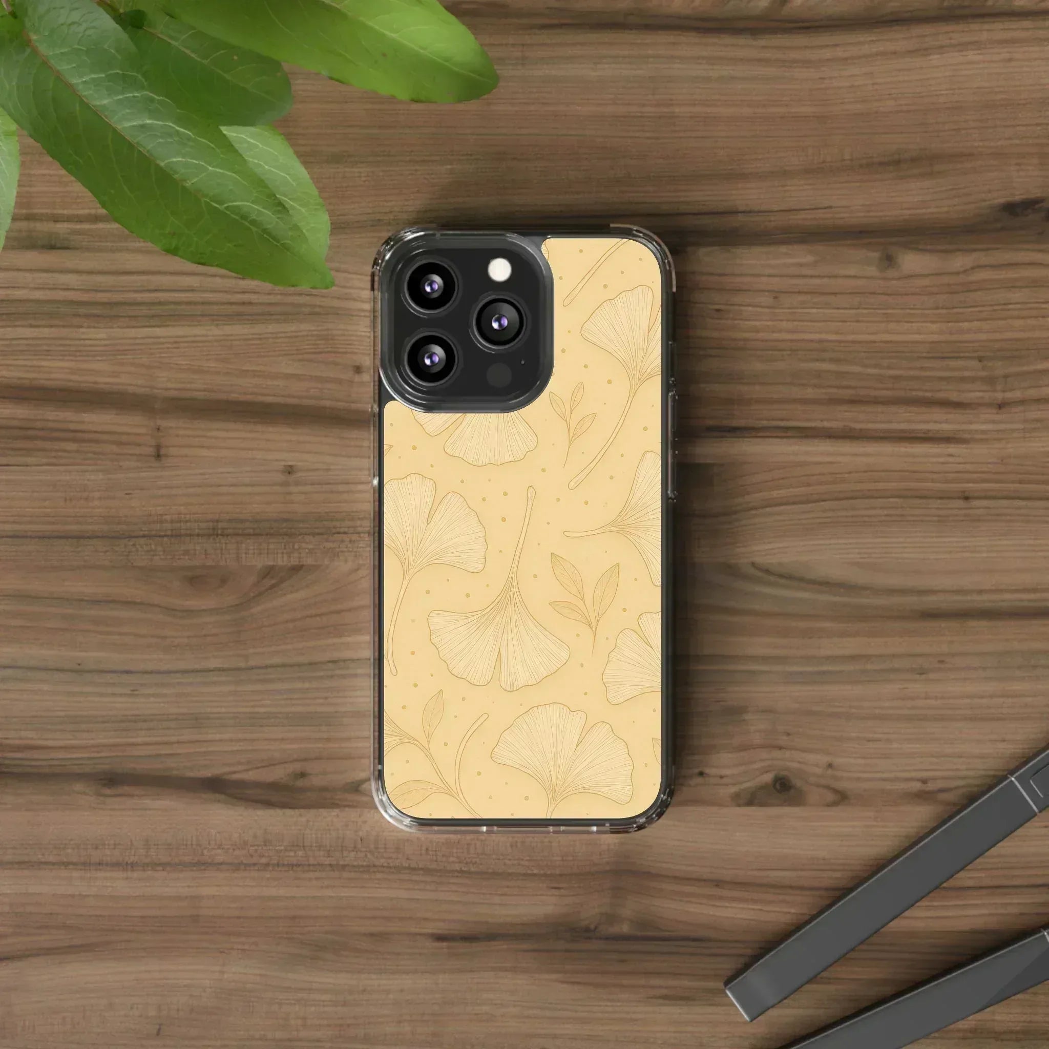Ginkgo floral phone case for iPhone 12-16 and Galaxy S21 - KARARMDESIGN