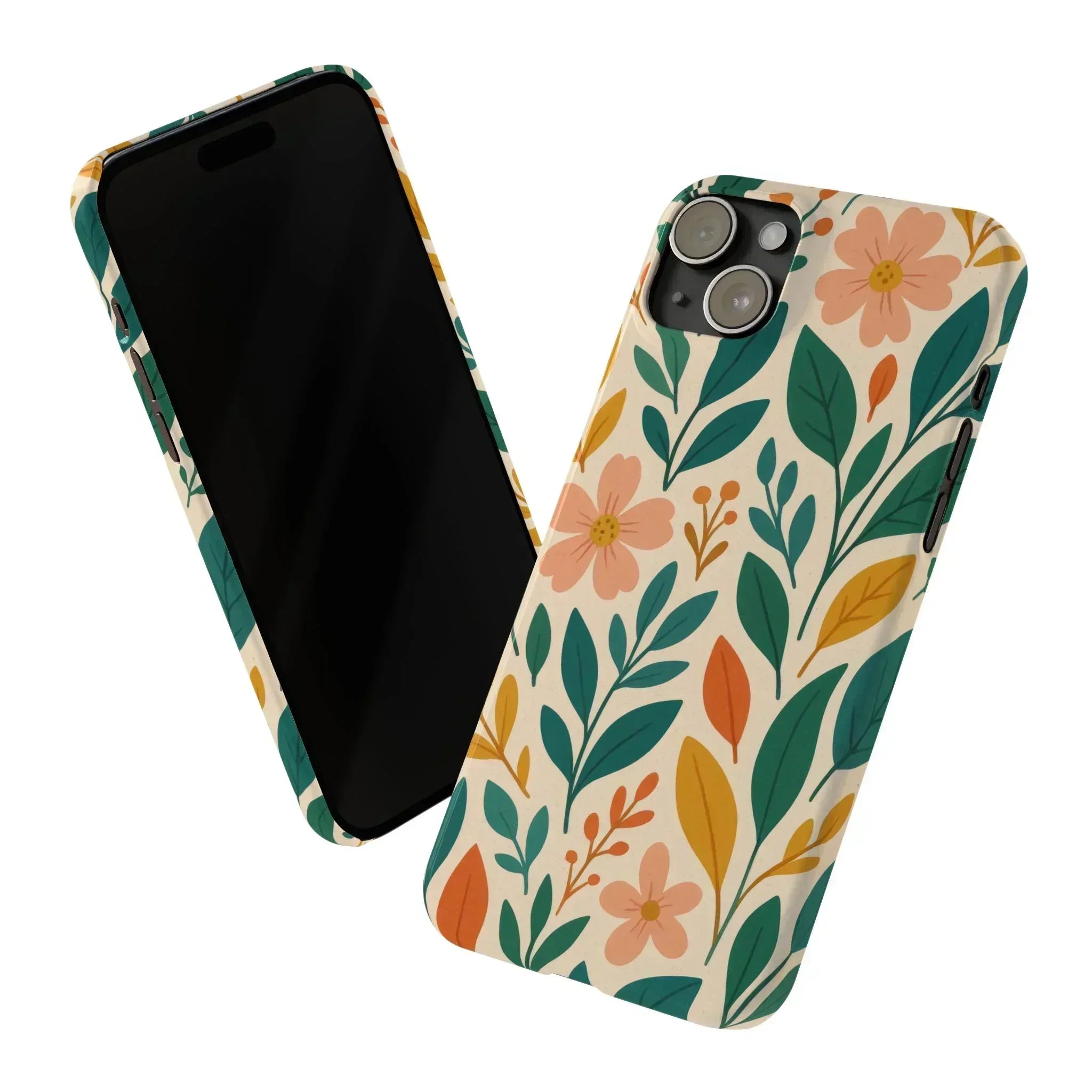 Floral Harmony Phone Case for iPhone 11-16 - KARARMDESIGN