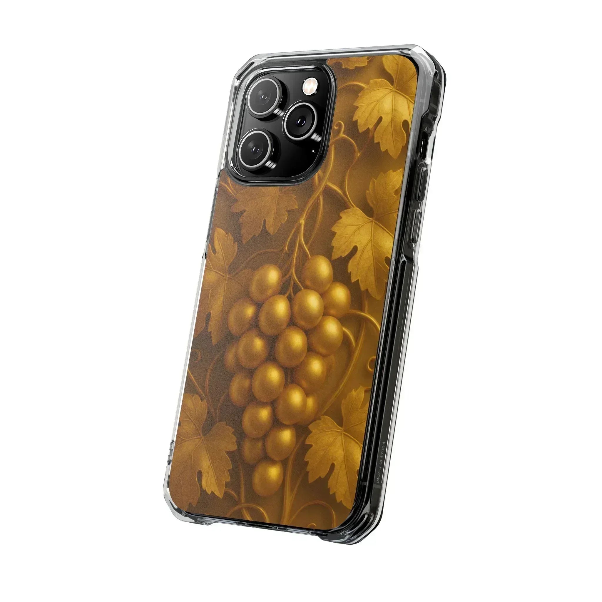 Golden Grapes Phone Case for iPhone 14–16 - KARARMDESIGN