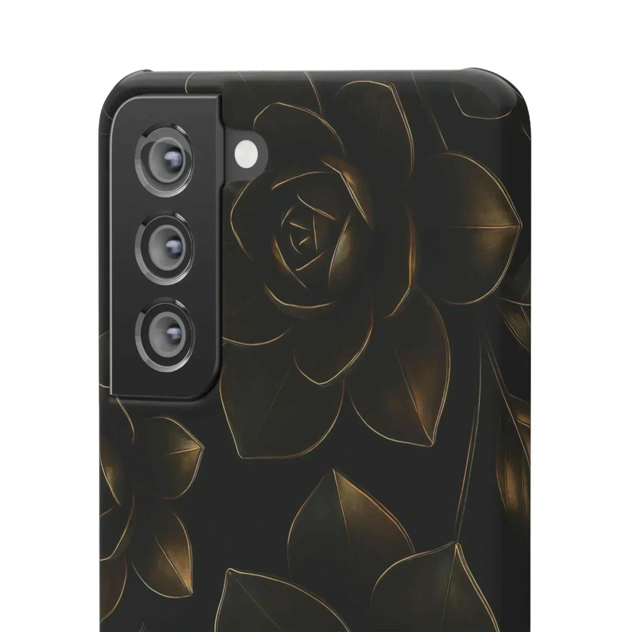 Metal Flower Phone Case for iPhone 8-16 and Galaxy S20-S24 - KARARMDESIGN