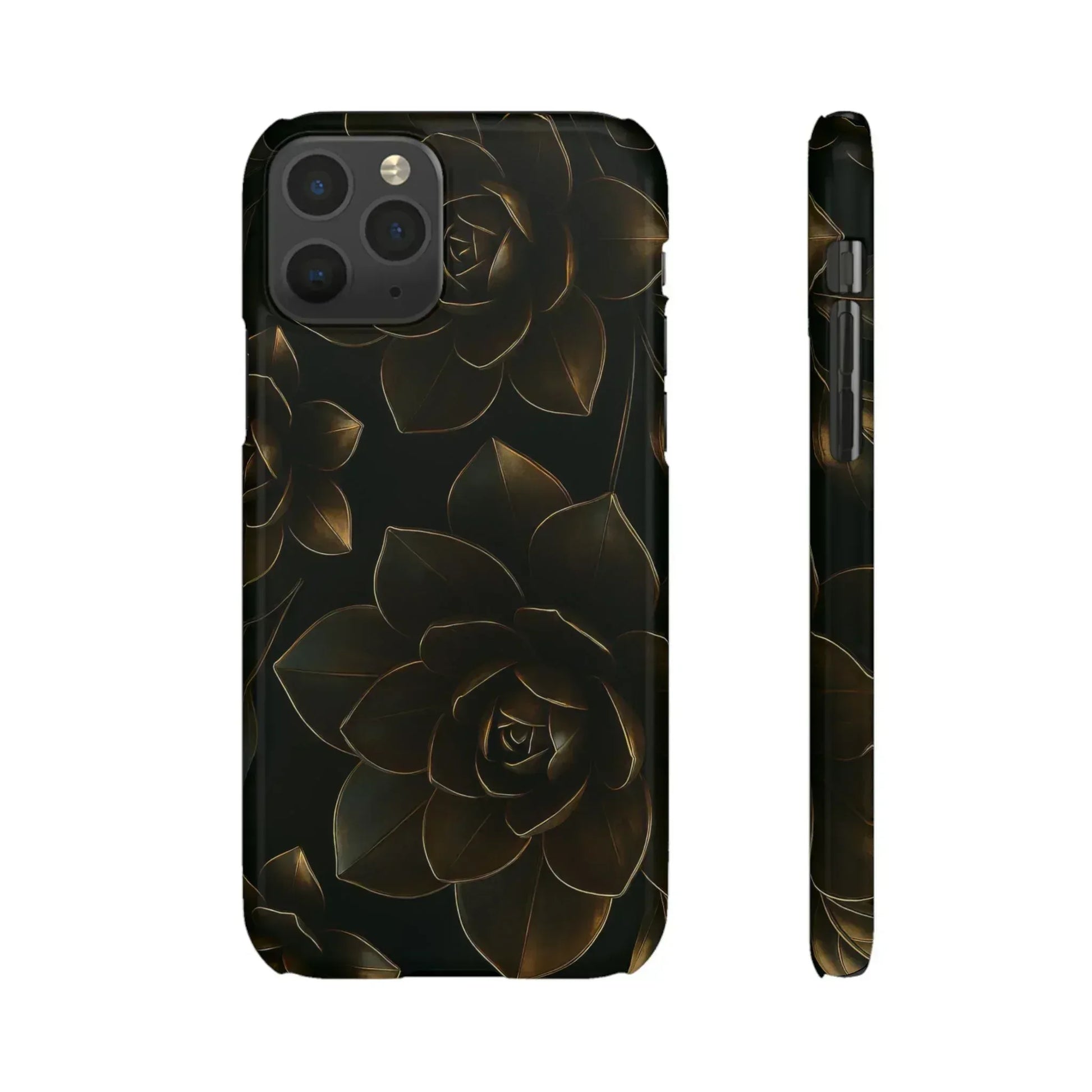 Metal Flower Phone Case for iPhone 8-16 and Galaxy S20-S24 - KARARMDESIGN