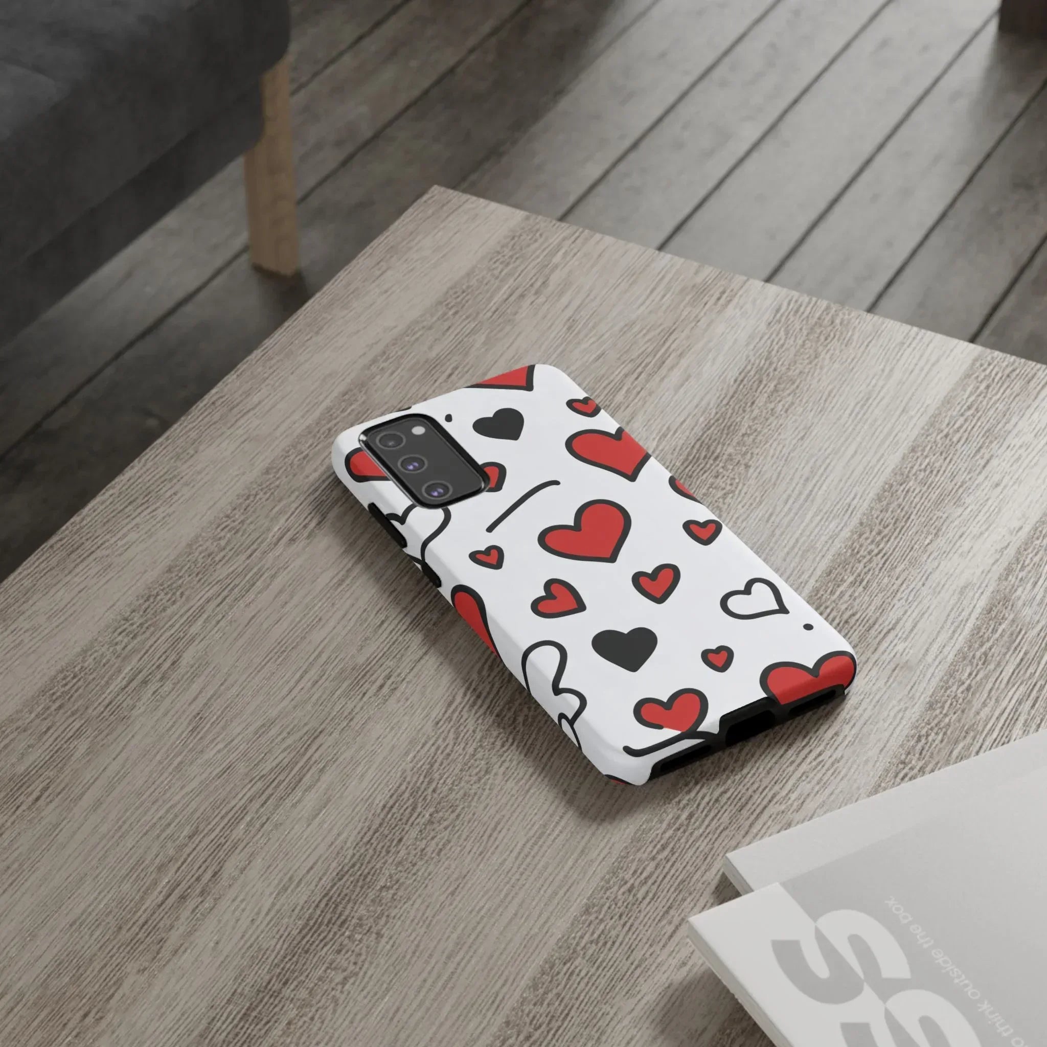 Scattered Hearts Phone Case for iPhone 11-17 and Galaxy S10-S25 - KARARMDESIGN