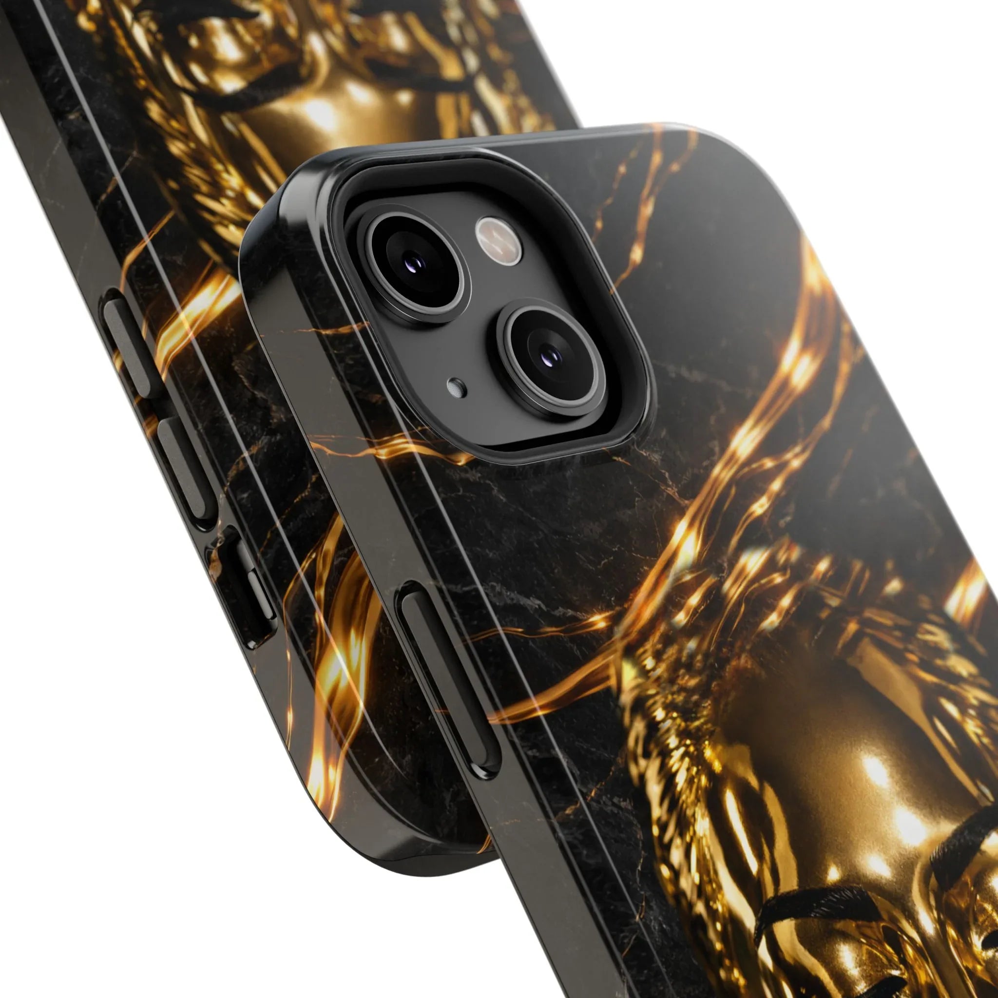 Luxury Gold Portrait Phone Case for iPhone 11-17 and Galaxy S21-S25 - KARARMDESIGN