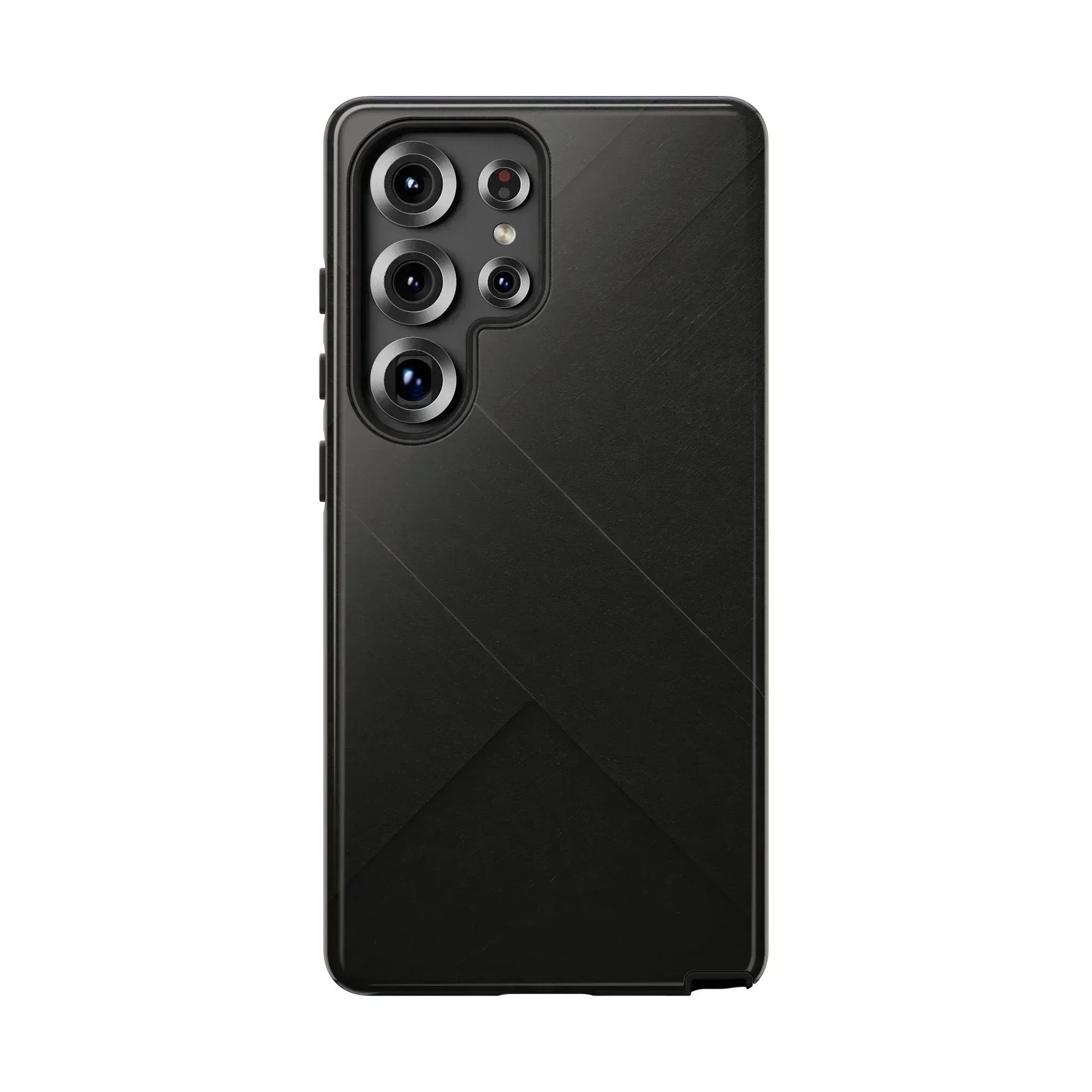 Matte Black Diagonal Line Phone Case for iPhone 8-16 and Galaxy S10-S25 - KARARMDESIGN