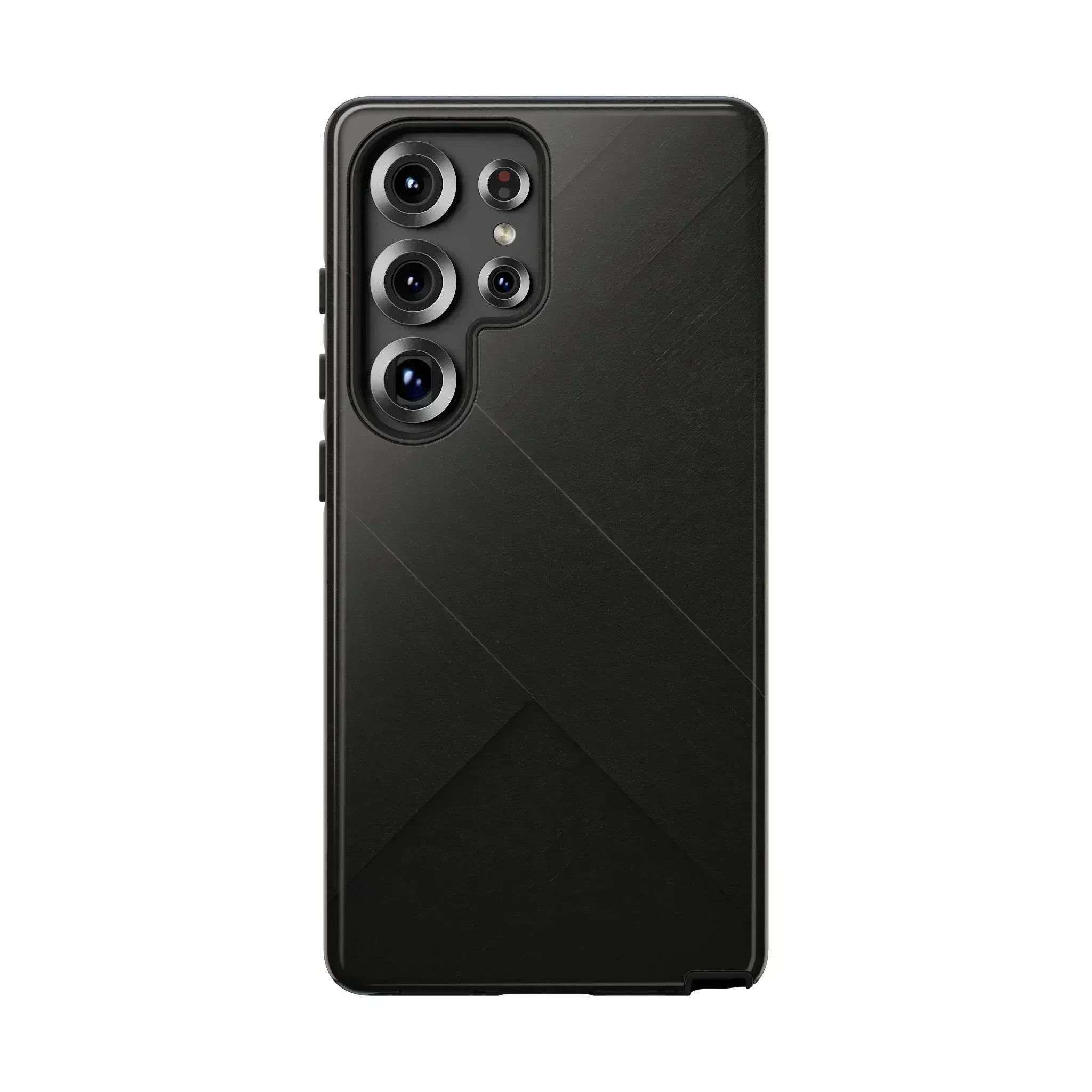 Matte Black Diagonal Line Phone Case for iPhone 8-16 and Galaxy S10-S25 - KARARMDESIGN