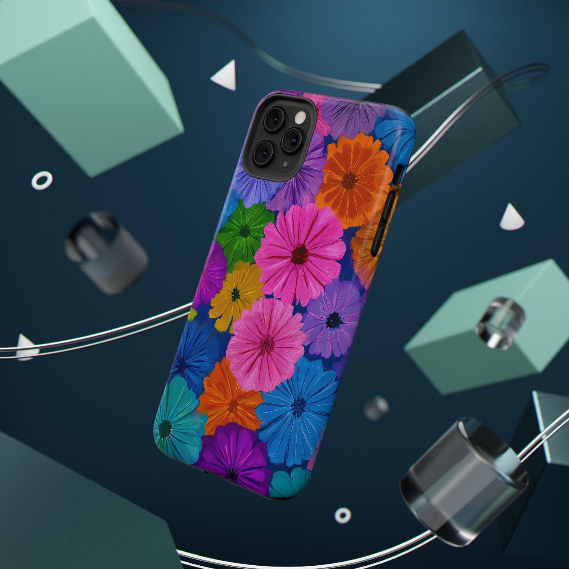 Bloom Pattern Phone Case for iPhone 11-17 and Galaxy S21-S22 Models - KARARMDESIGN