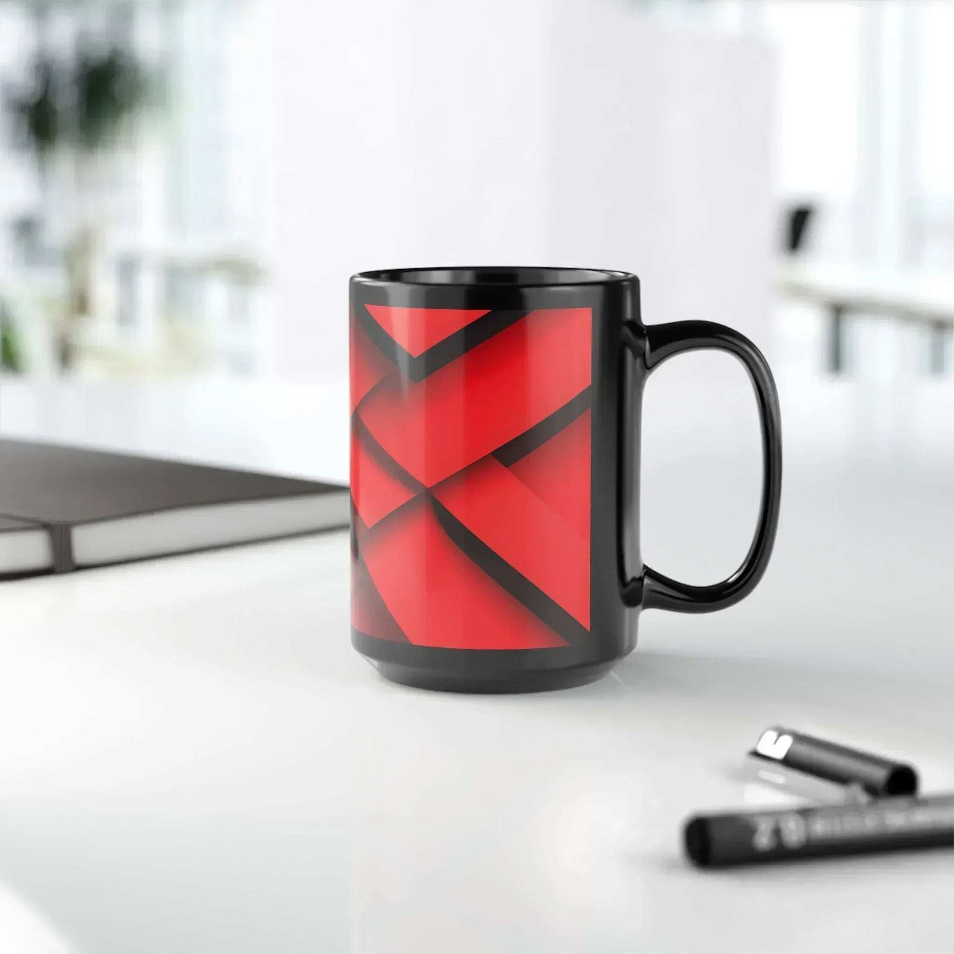 Geometric Pattern Ceramic Mug – 15oz - KARARMDESIGN