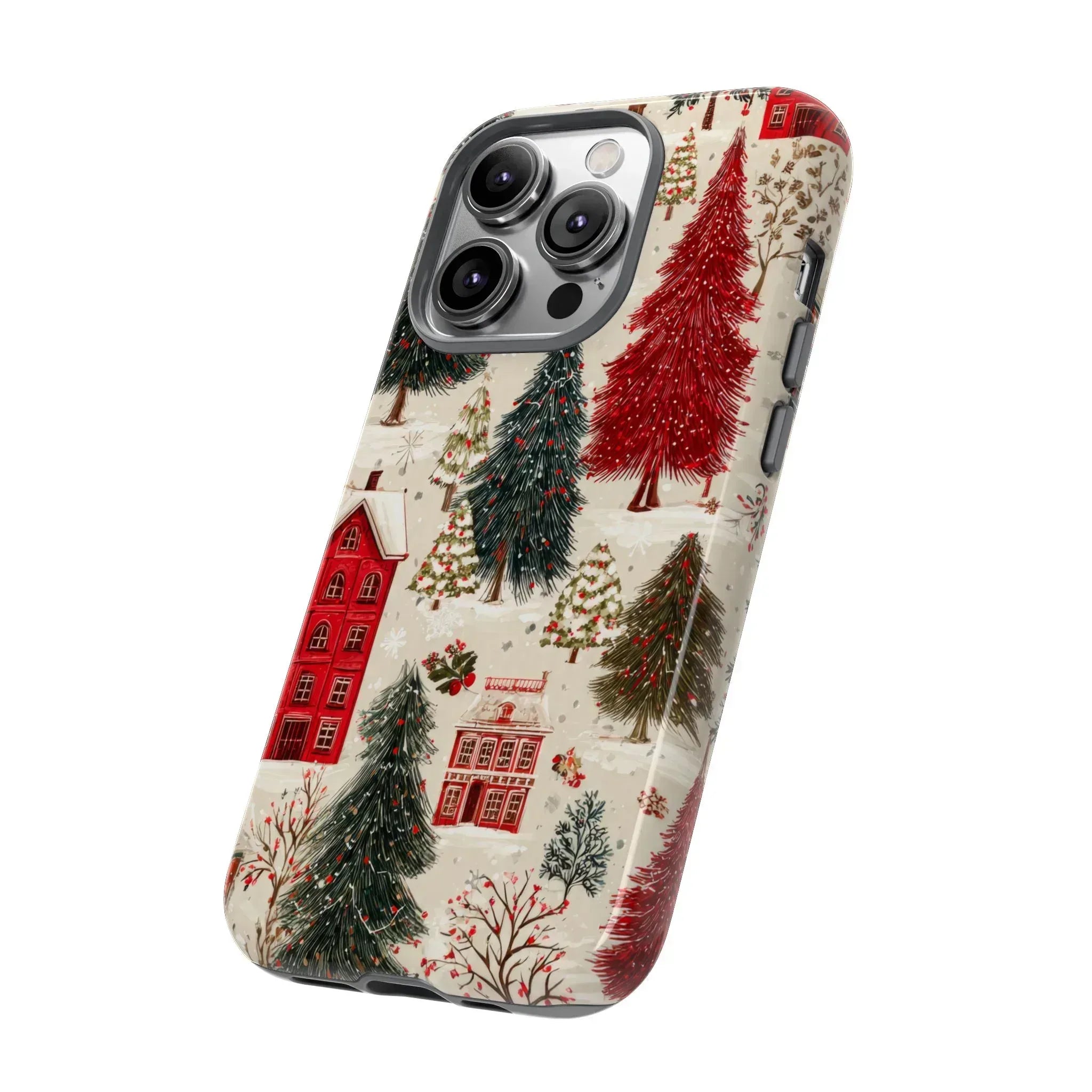 Cozy Winter Village Phone Case for iPhone 11-17 and Galaxy S10-S25 - KARARMDESIGN