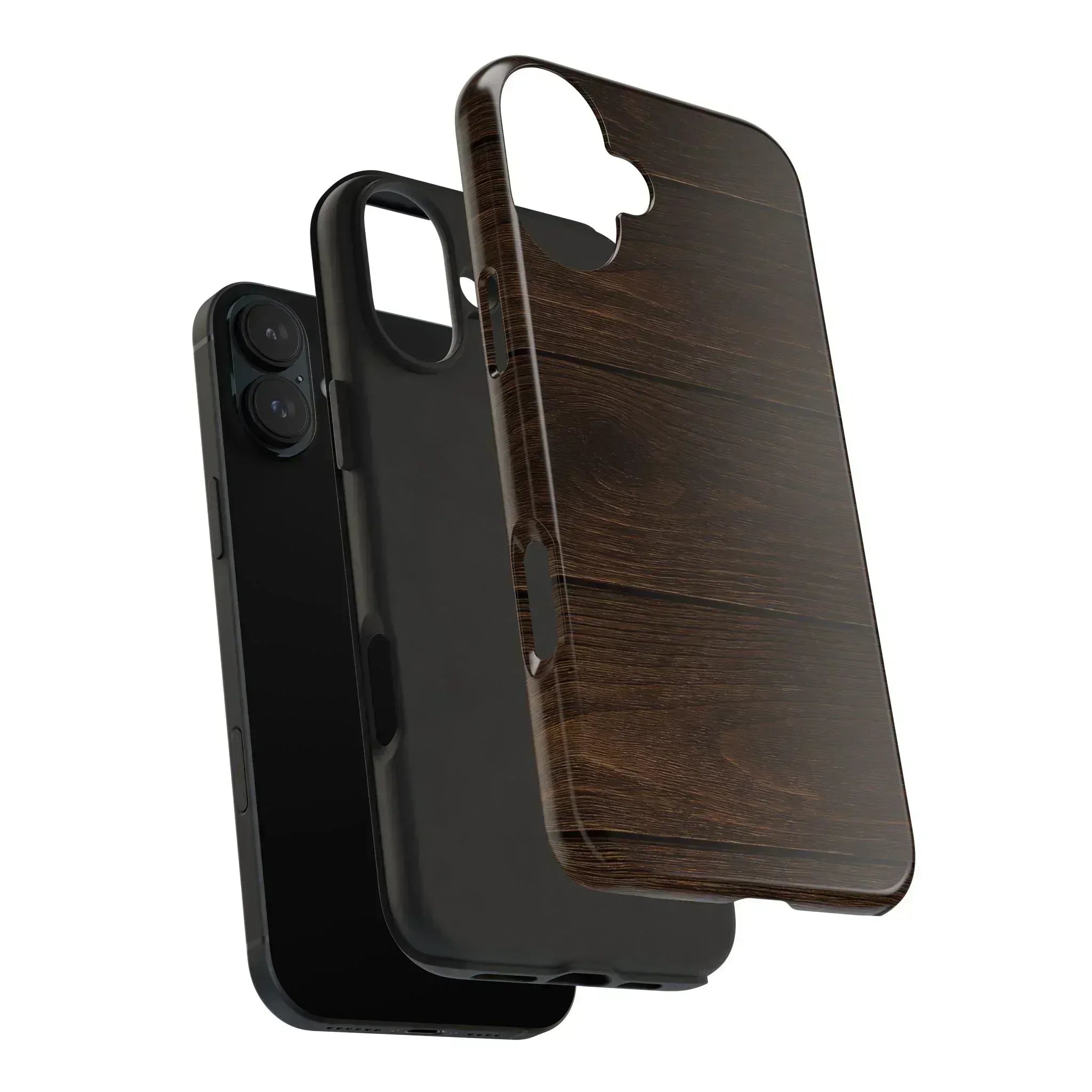 Dark Wood Grain Phone Case for iPhone and Galaxy - KARARMDESIGN