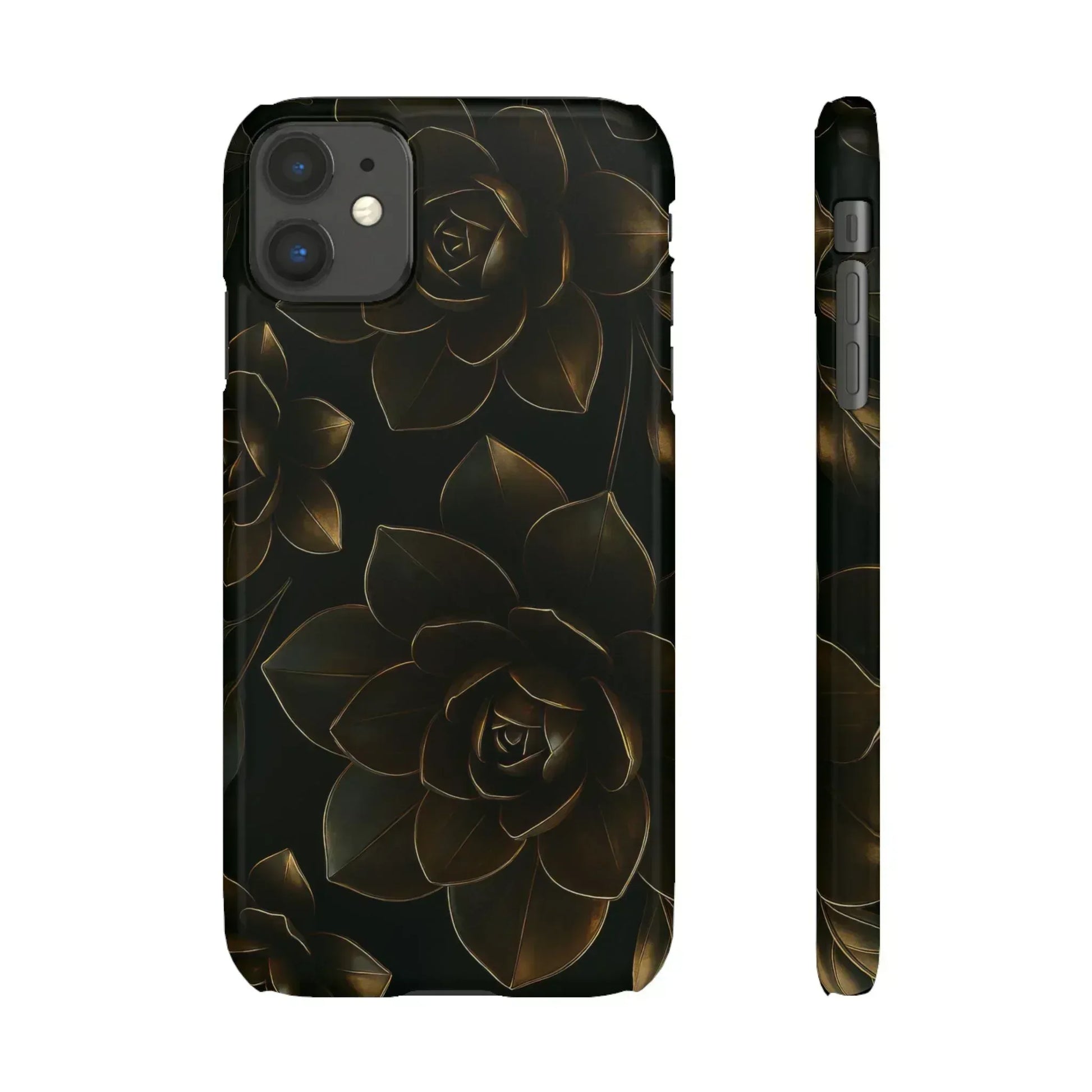 Metal Flower Phone Case for iPhone 8-16 and Galaxy S20-S24 - KARARMDESIGN