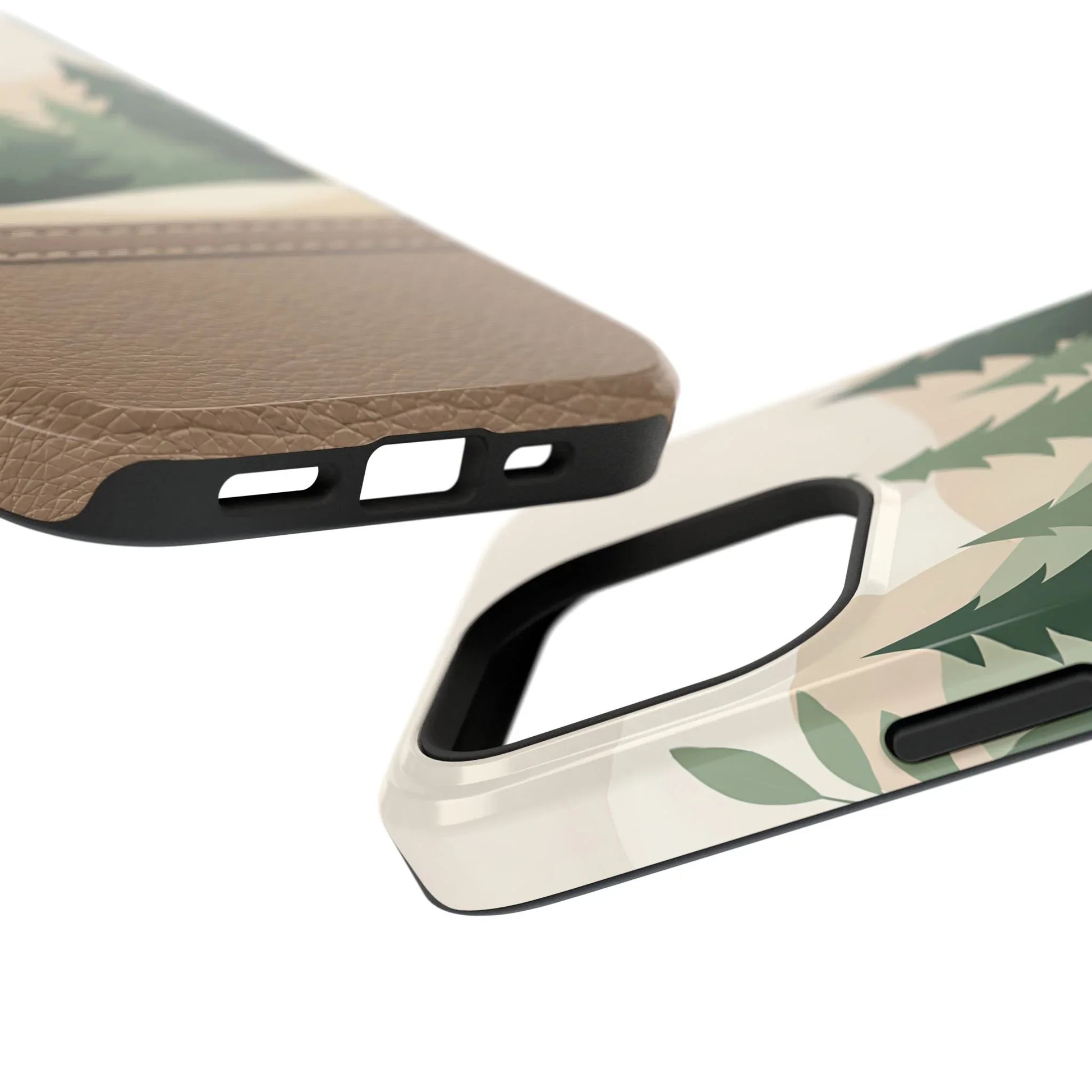 Forest Leather Phone Case for iPhone 11-17 and Galaxy S21-S25 - KARARMDESIGN