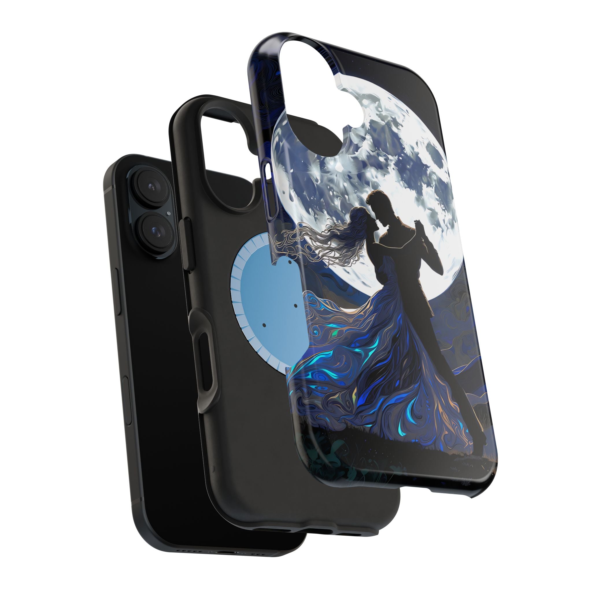 Romantic Moonlight Dance Magnetic Phone Case – iPhone 15–17 & Samsung Galaxy S26