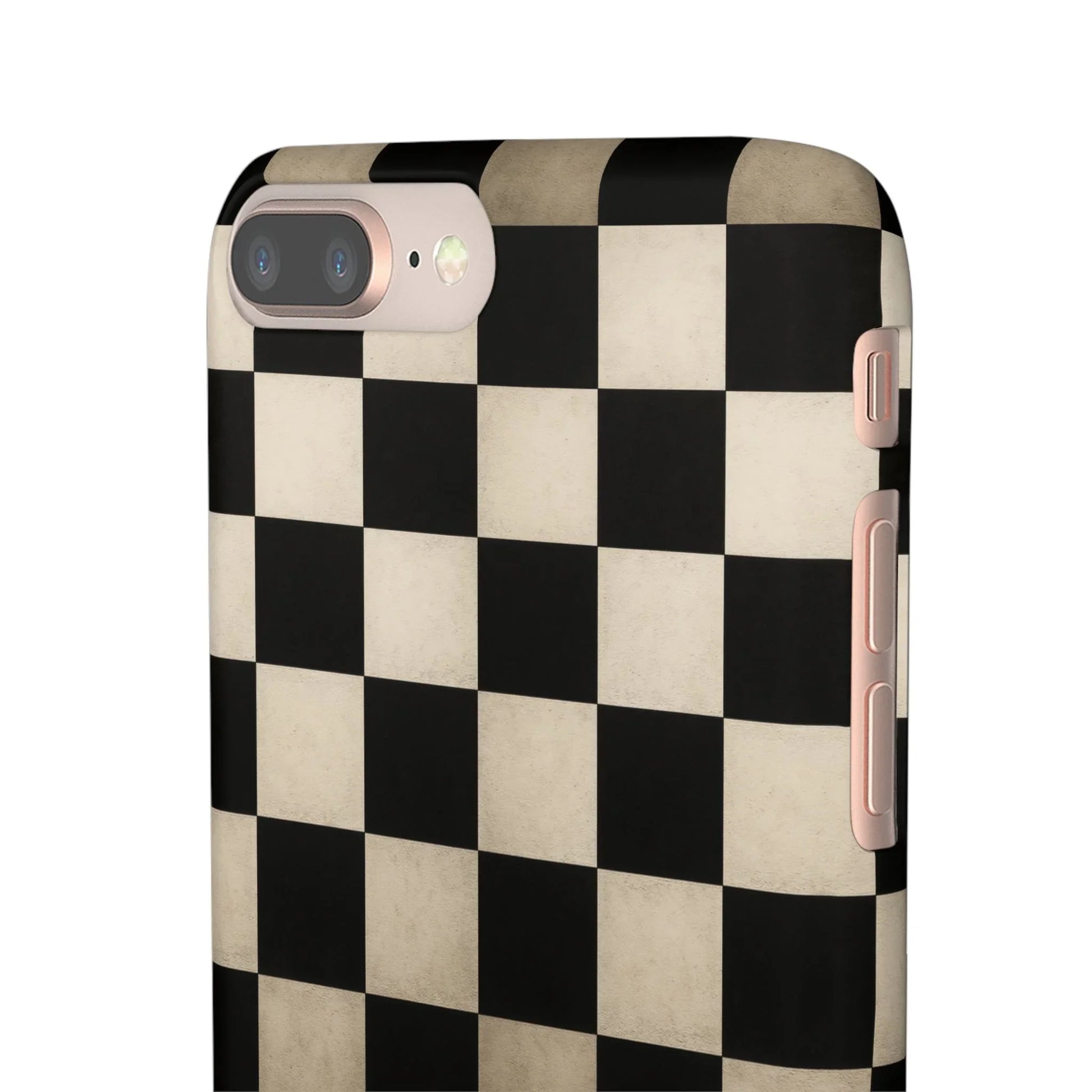 Stylish Matte Checker Phone Case for iPhone 7-16 and Samsung Galaxy S10-S24 Models - KarArmDesign