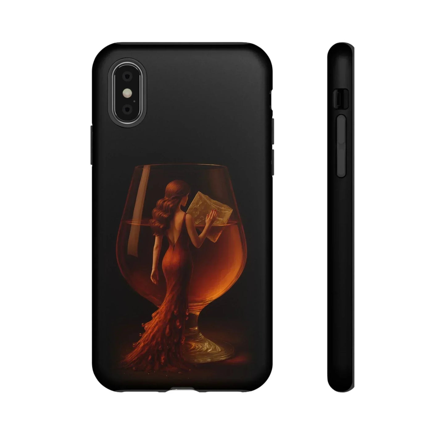 Elegant Midnight Lady Phone Case for iPhone 8-16 and Google Pixel up to 9 Models - KarArmDesign