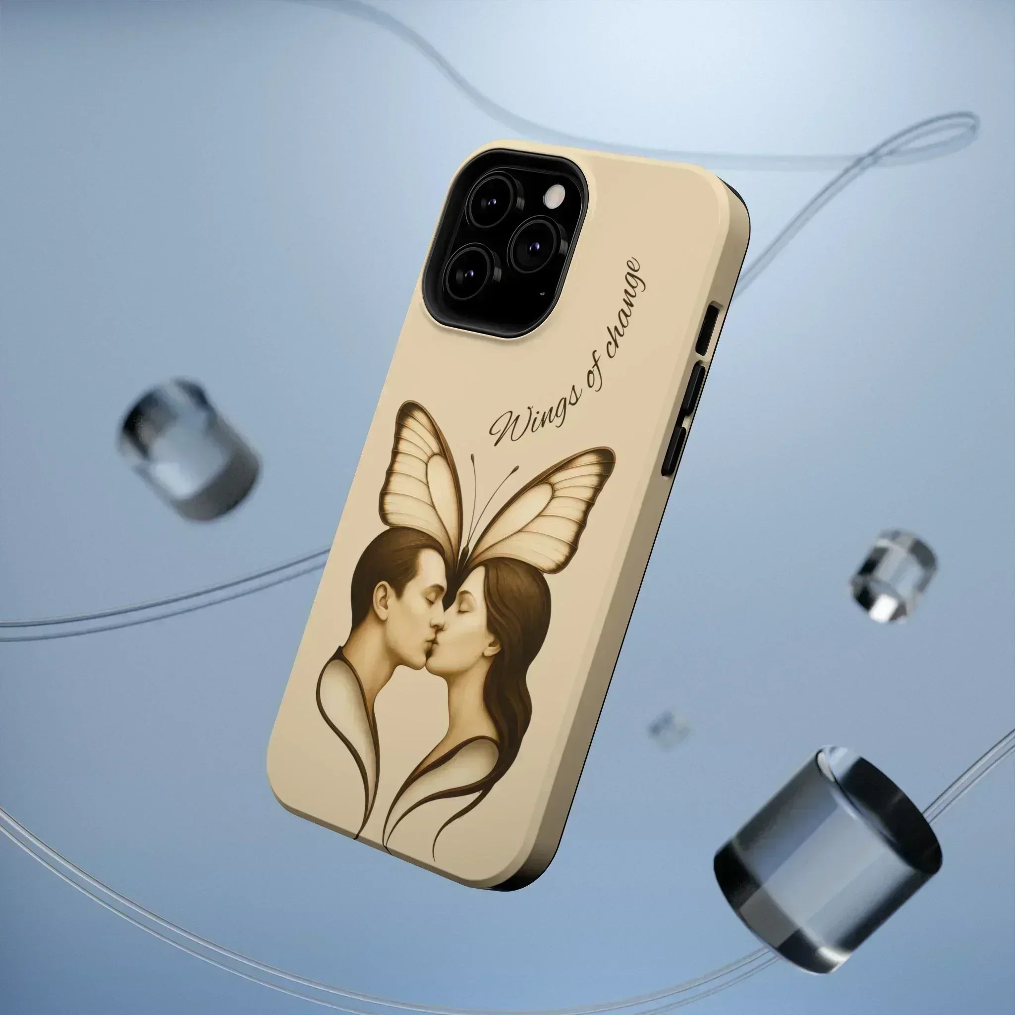 Romantic Butterfly Couple Phone Case for iPhone 12-16 and Galaxy S21-S22 - KARARMDESIGN