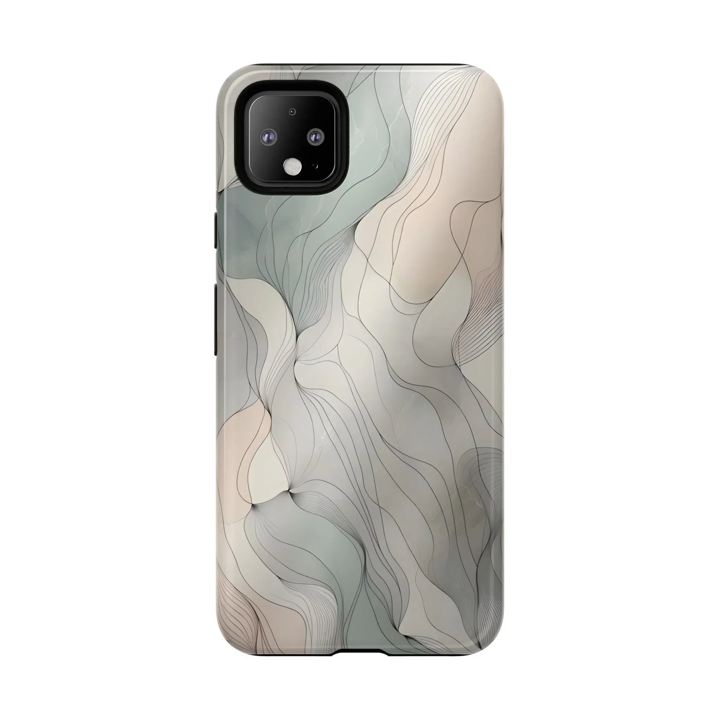 Pastel Wave Phone Case – Minimalist Design for iPhone & Pixel - KarArmDesign