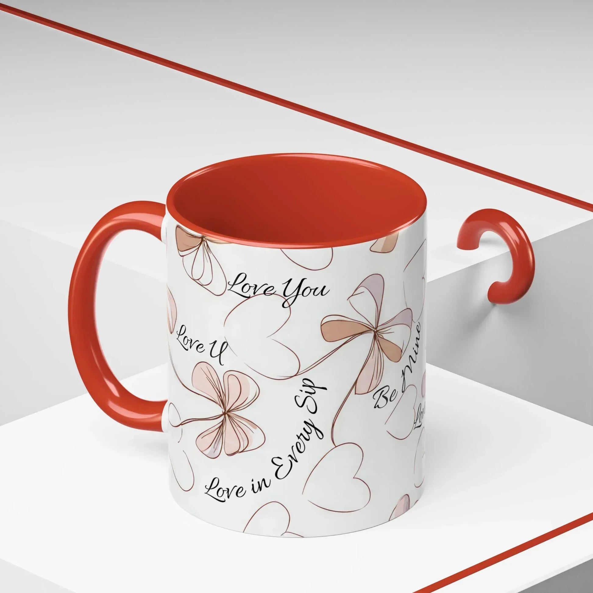 Love Messages Accent Coffee Mug (11, 15oz) - KARARMDESIGN