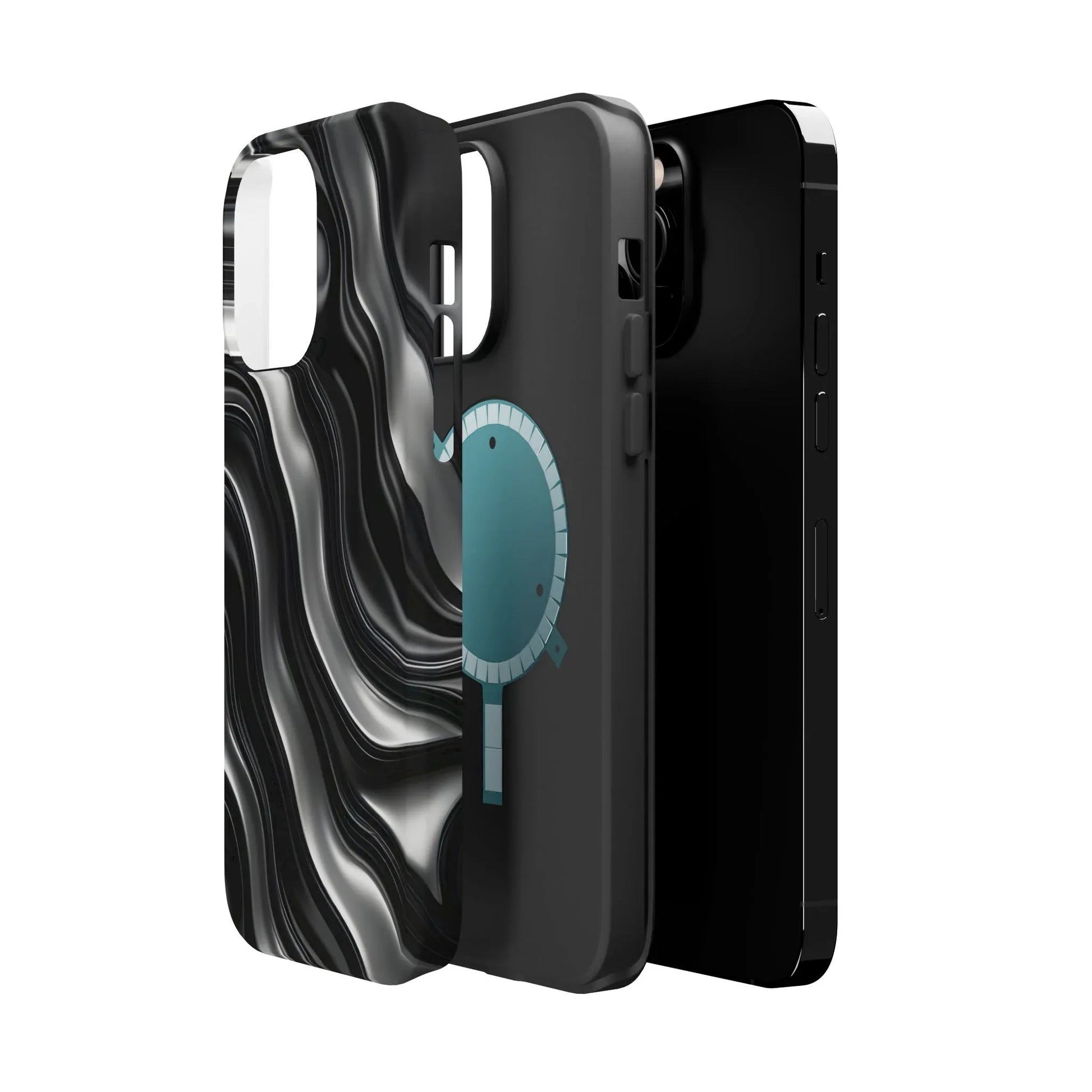 Wavy Illusion Marble Phone Case for iPhone 13-17 - KARARMDESIGN