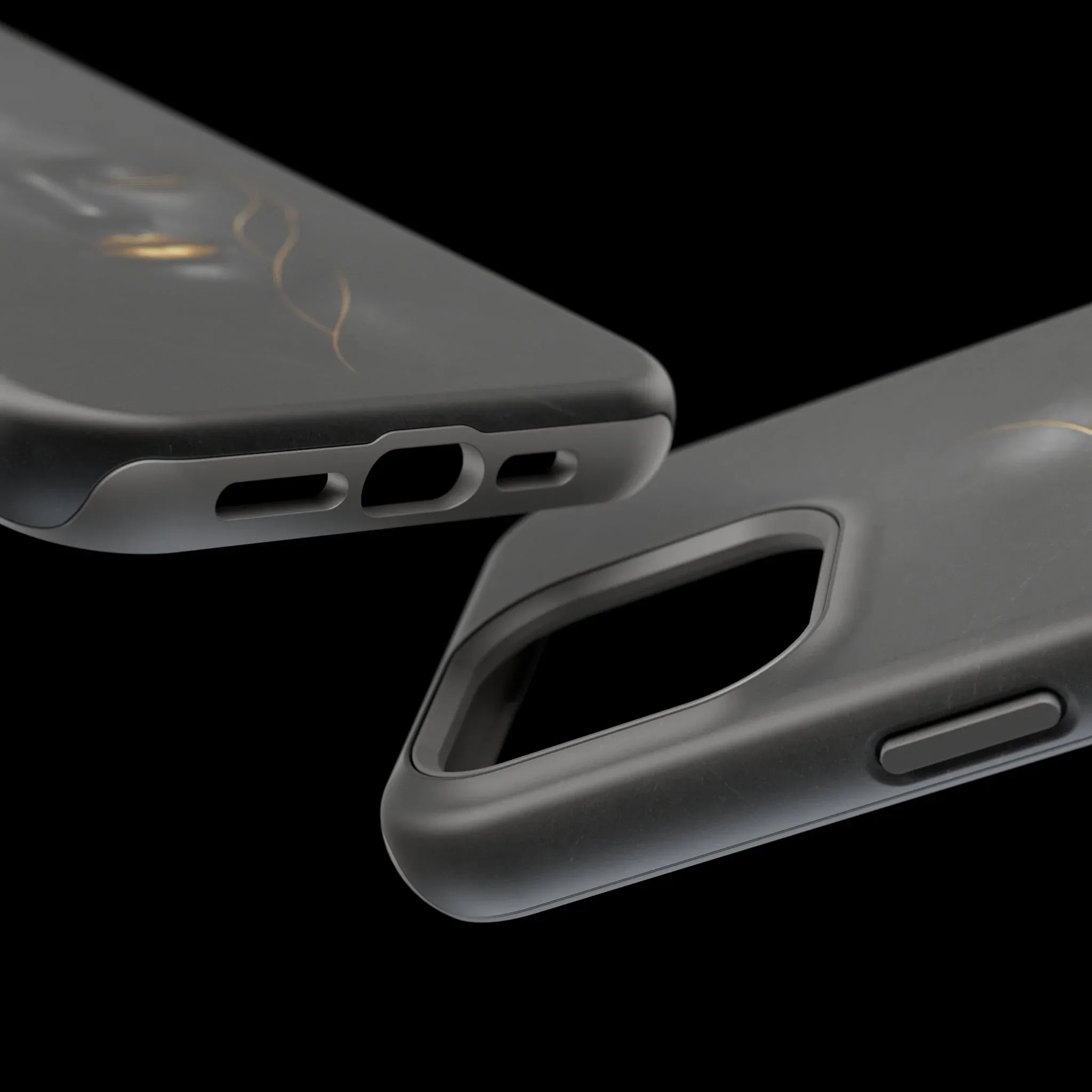 Black Gold Face Phone Case for iPhone 13-17 - KARARMDESIGN
