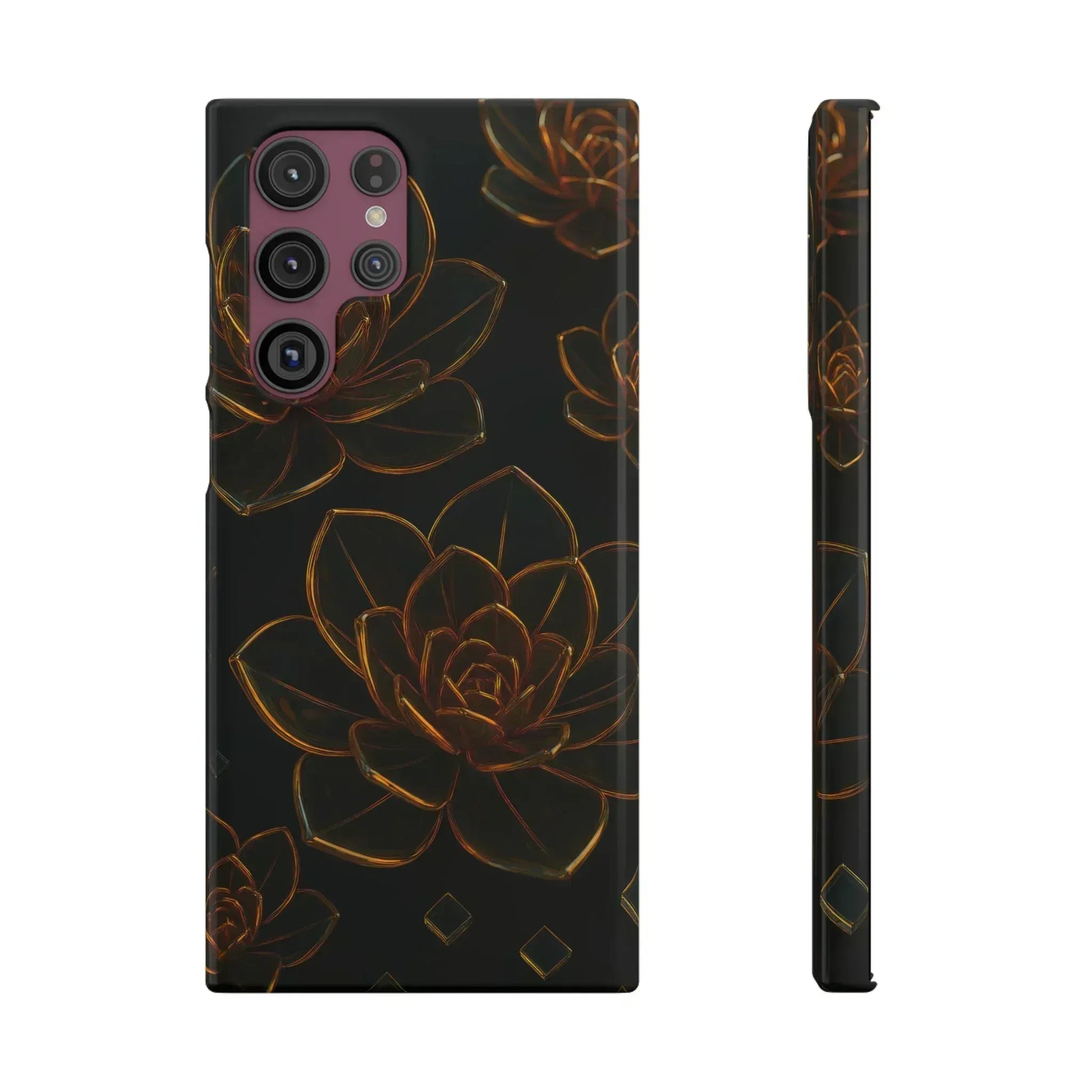 Glass Flower Phone Case for iPhone 8-16 and Galaxy S20-S24 - KARARMDESIGN