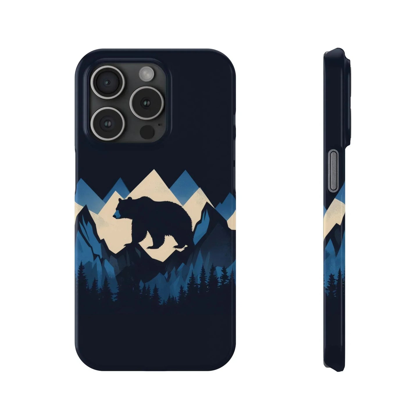 Wild Bear in the Peaks – Mountain Adventure Slim Phone Case for iPhone 7-16 Models - KarArmDesign