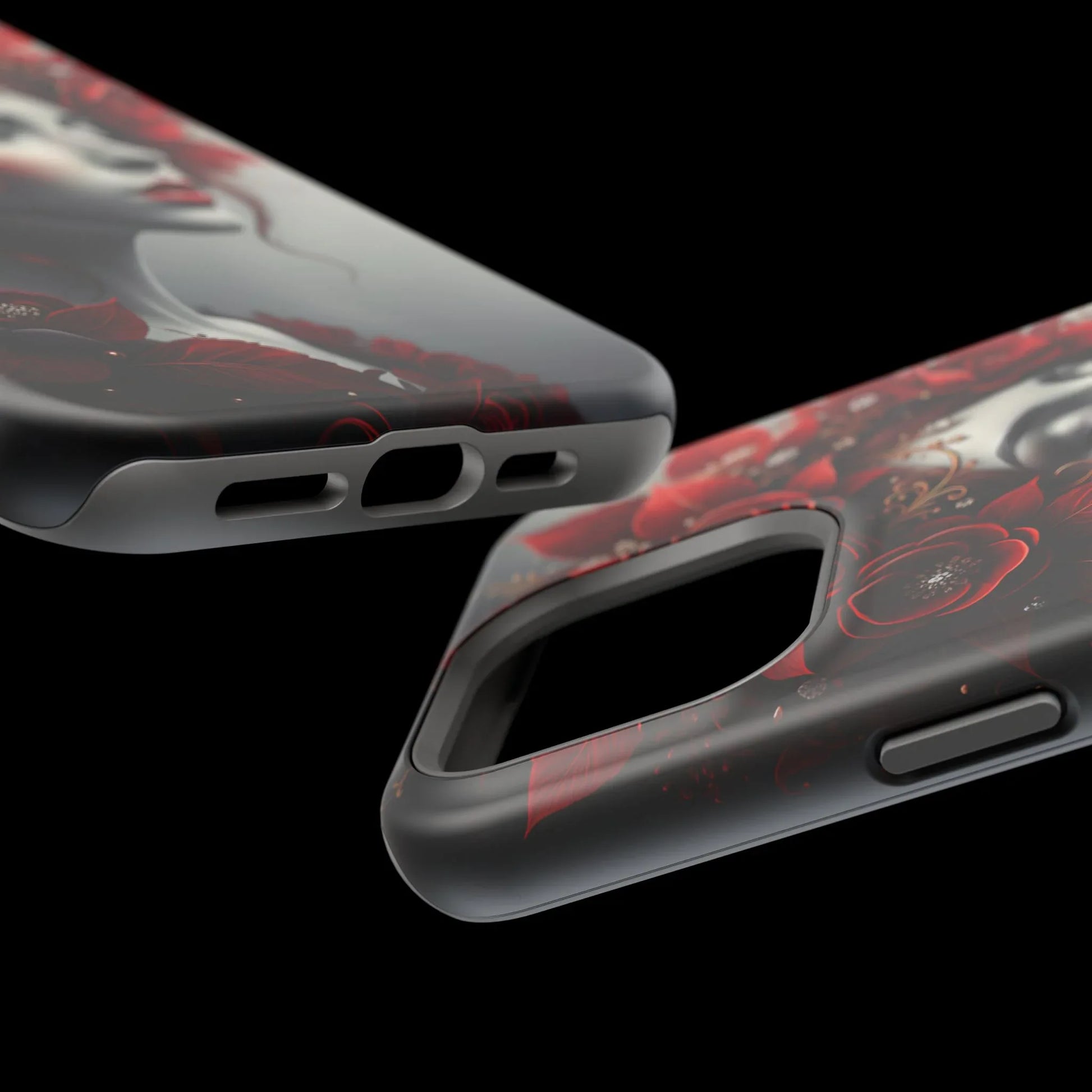 Scarlet Bloom Portrait Phone Case for iPhone 13-17 - KARARMDESIGN