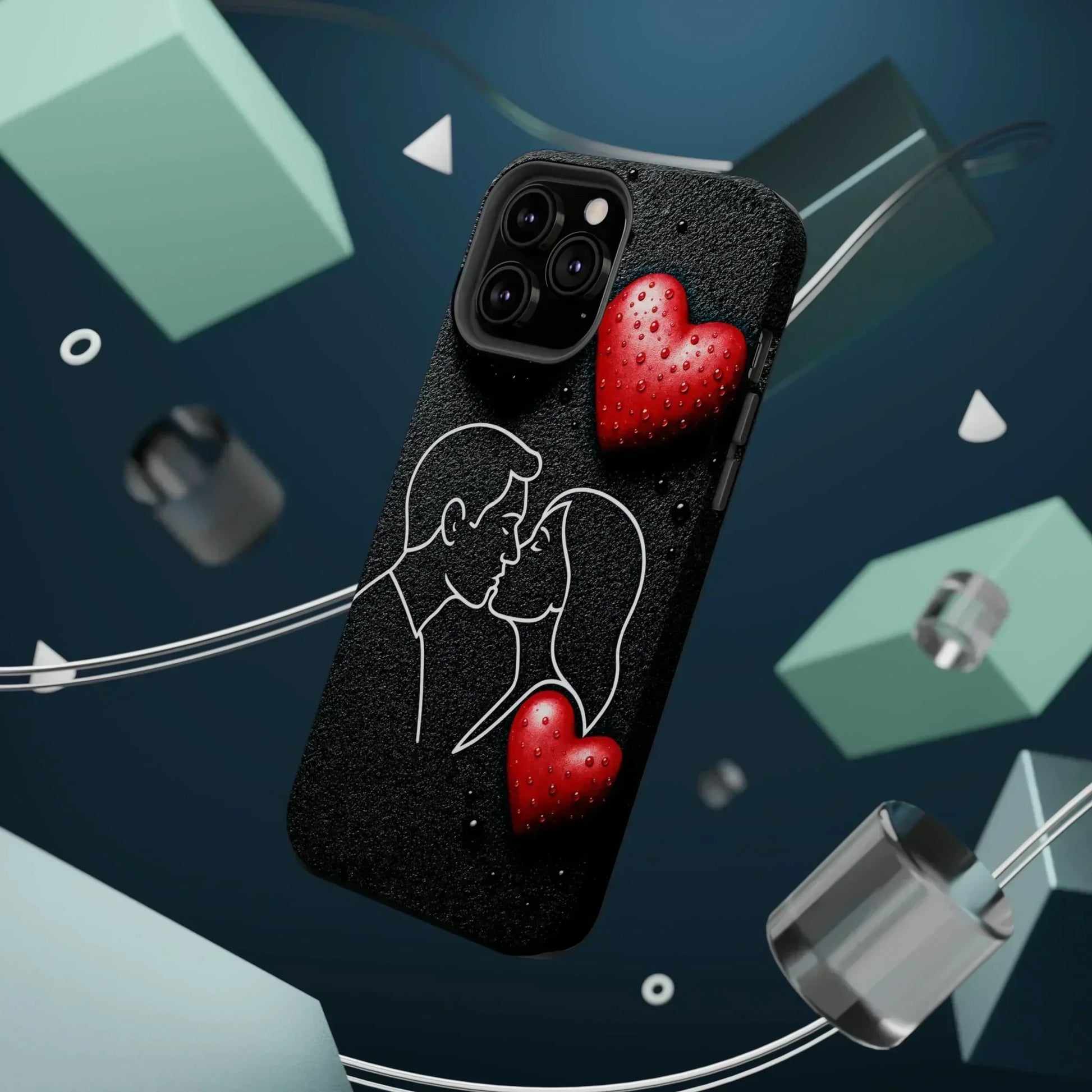 Midnight Kiss Phone Case for iPhone 13-16 Models - KarArmDesign