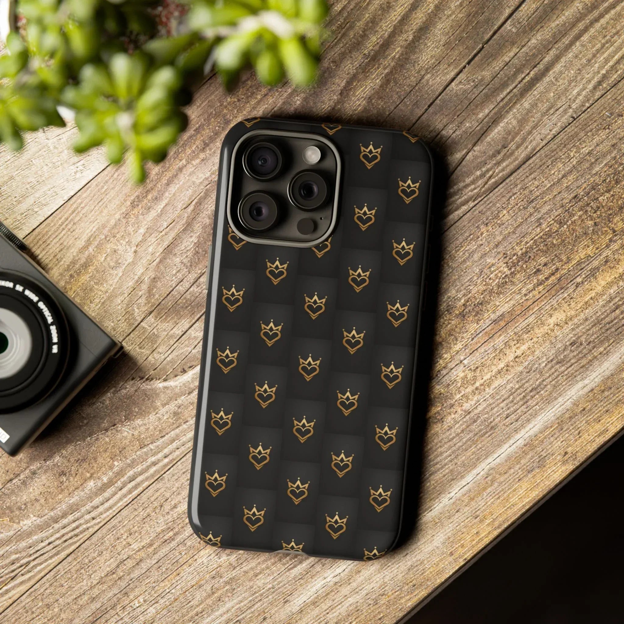 Crowned Heart Doodle Phone Case for iPhone 11-17 & Galaxy S10-S25 - KARARMDESIGN