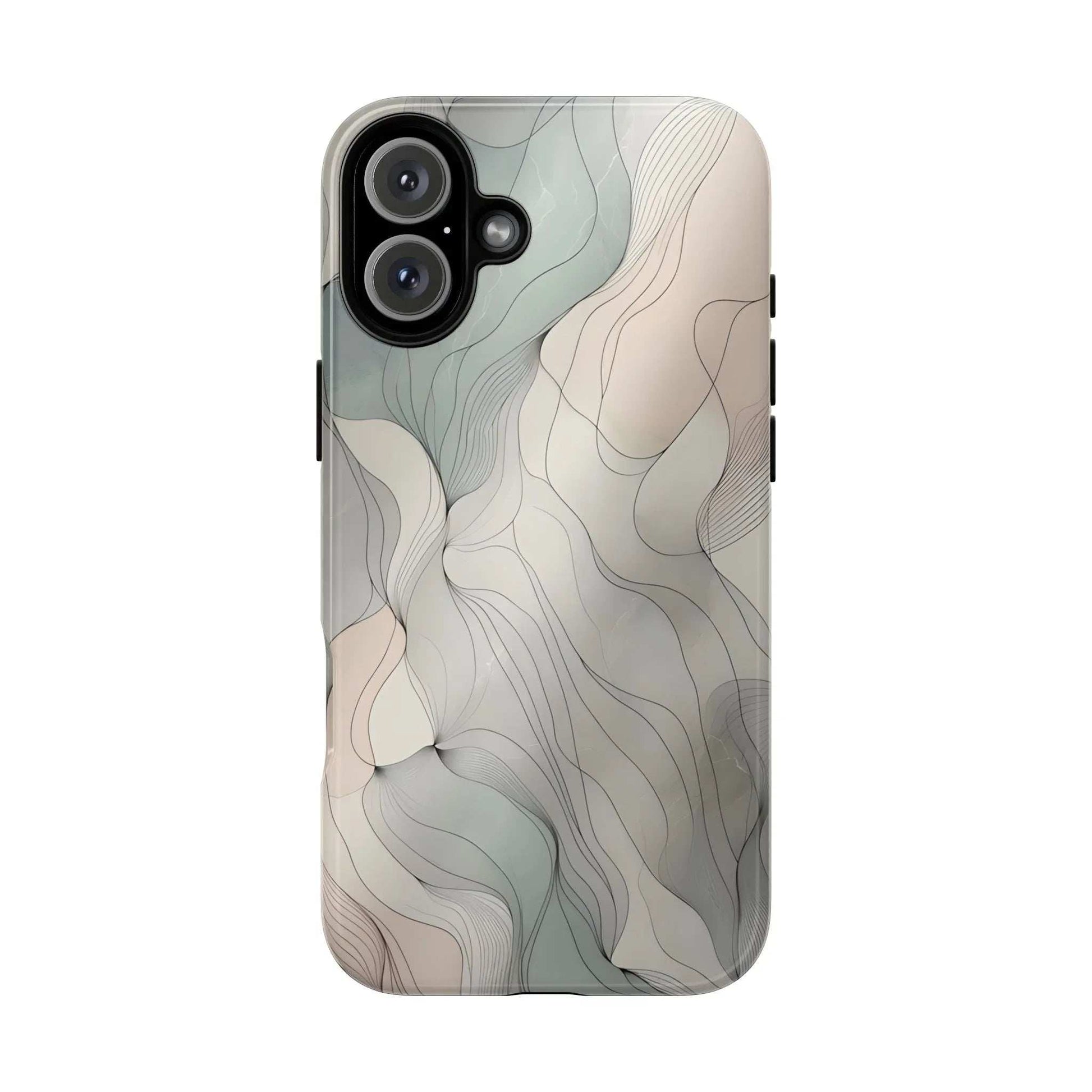 Pastel Wave Phone Case – Minimalist Design for iPhone & Pixel - KARARMDESIGN
