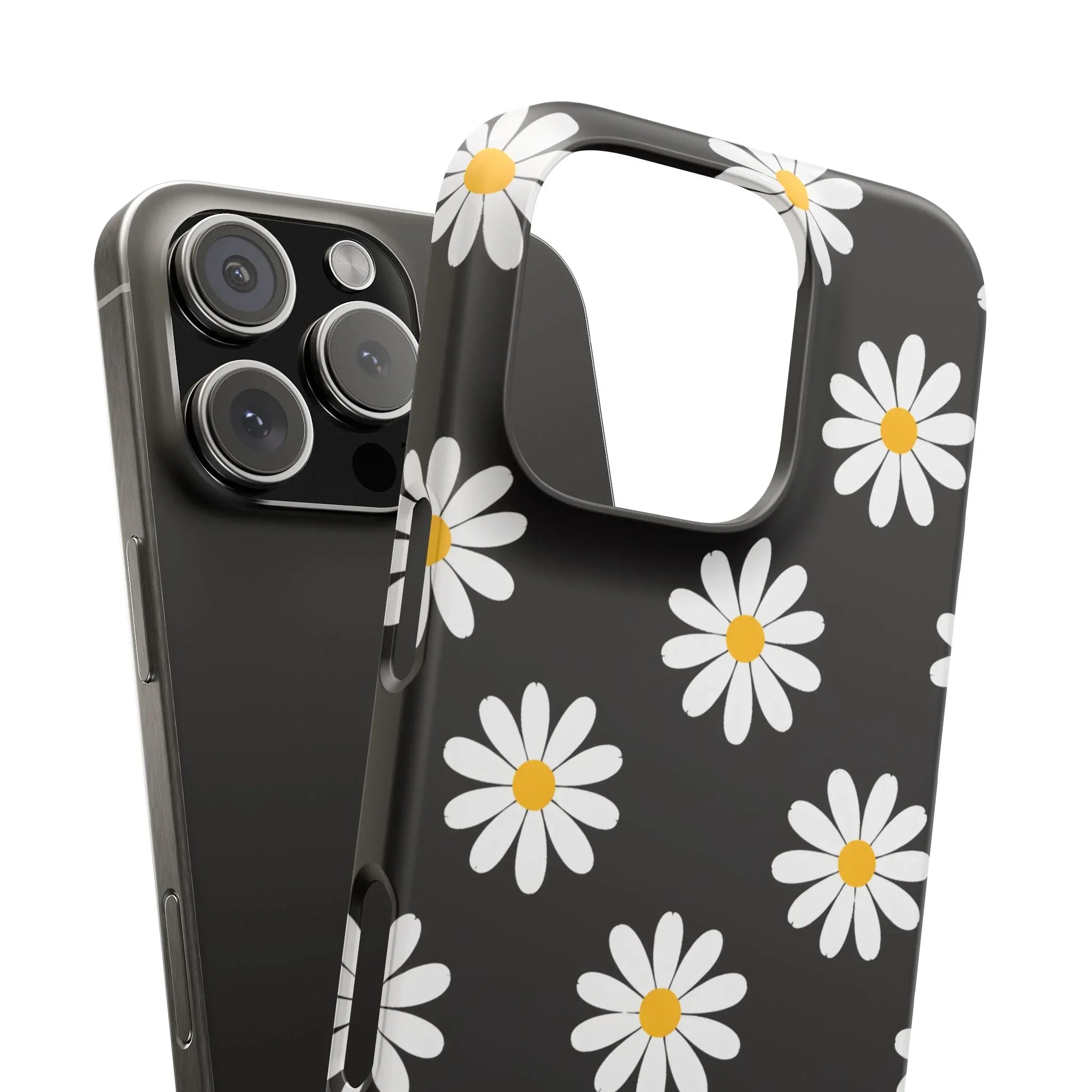 Daisy Charm Phone Case for iPhone 11-17 and Galaxy S20-S25 - KARARMDESIGN