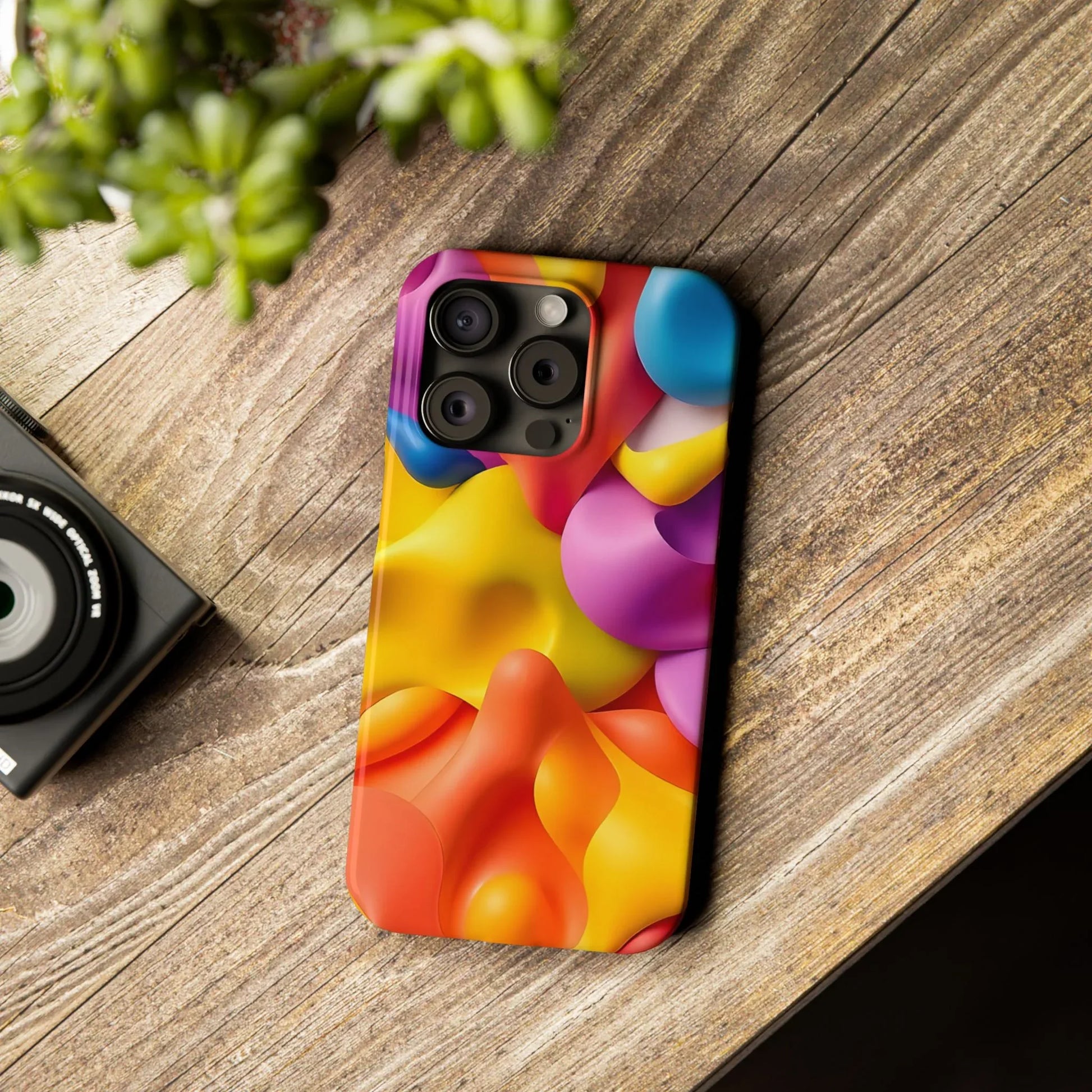Vibrant Abstract Color Phone Case for iPhone 11-16 - KARARMDESIGN
