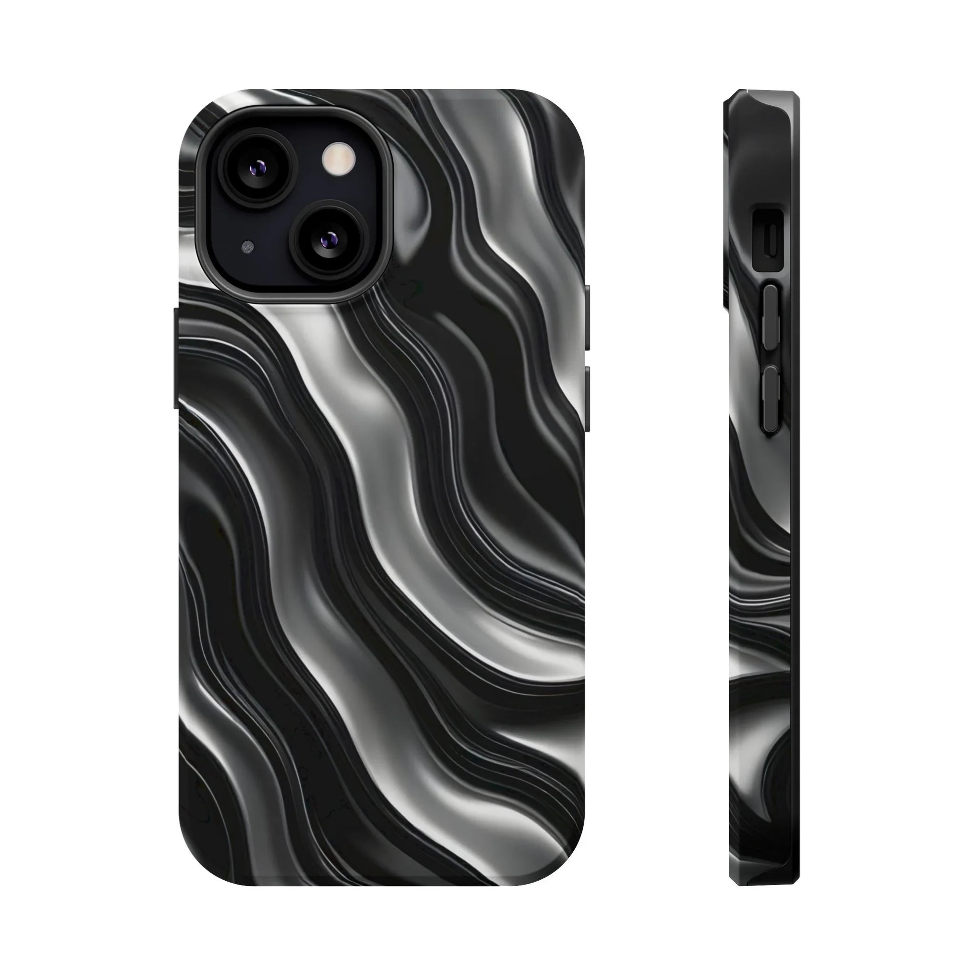 Wavy Illusion Marble Phone Case for iPhone 13-17 - KARARMDESIGN