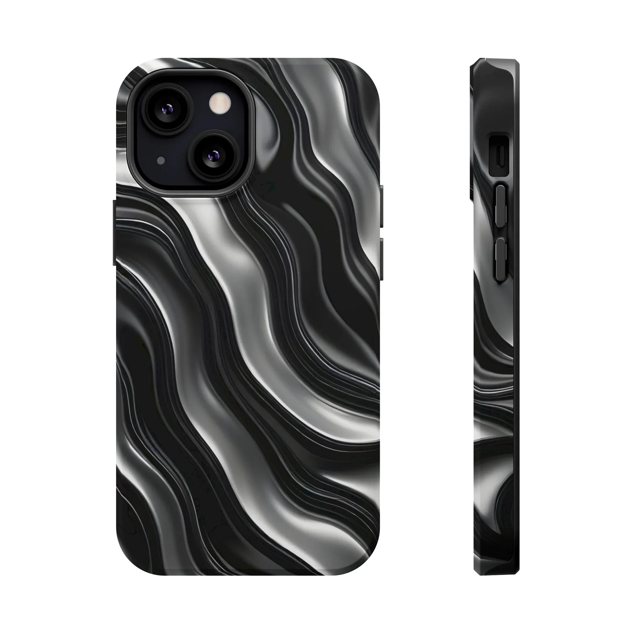 Wavy Illusion Marble Phone Case for iPhone 13-17 - KARARMDESIGN