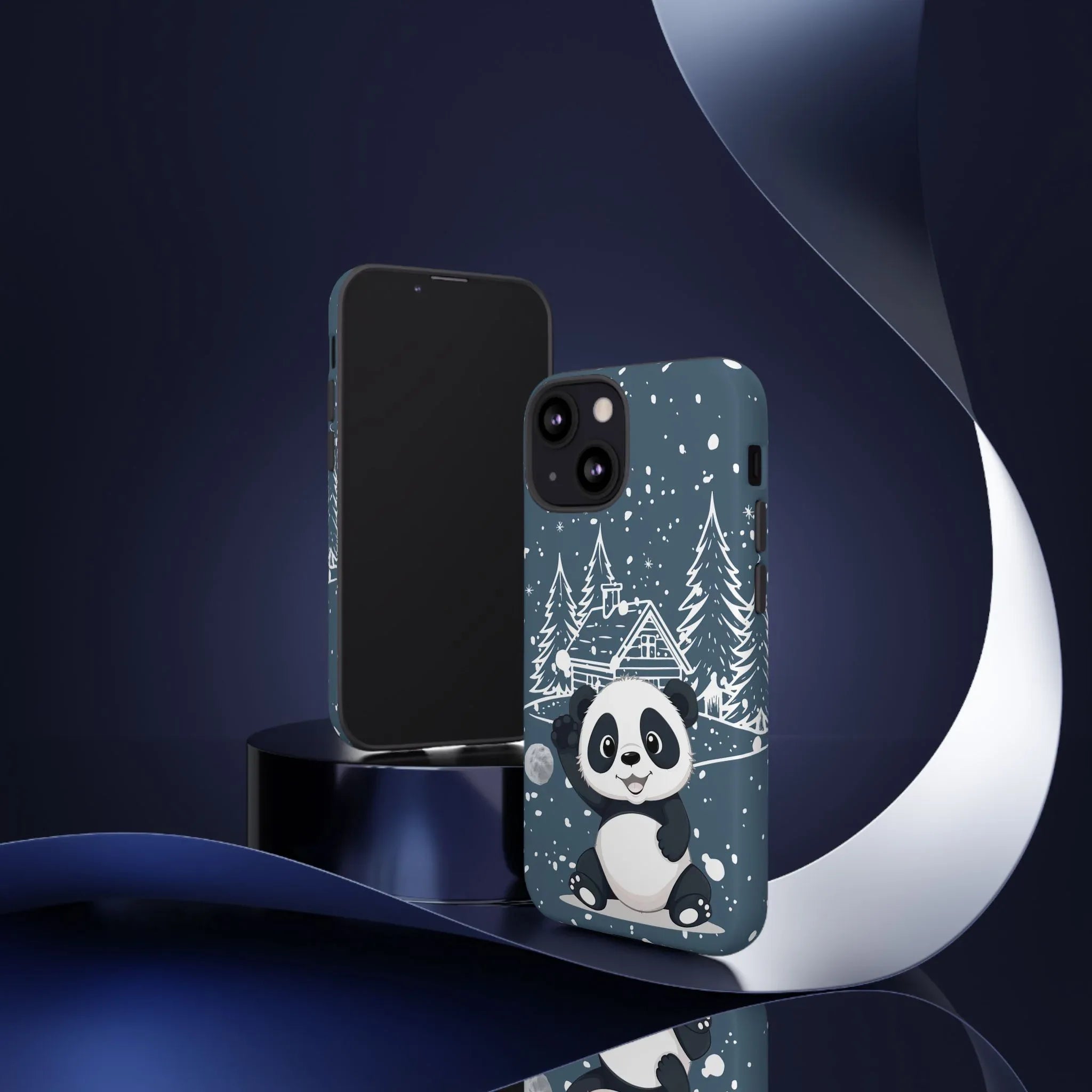 Cute Panda in a Winter Wonderland Phone Case for iPhone 8-17 - KARARMDESIGN