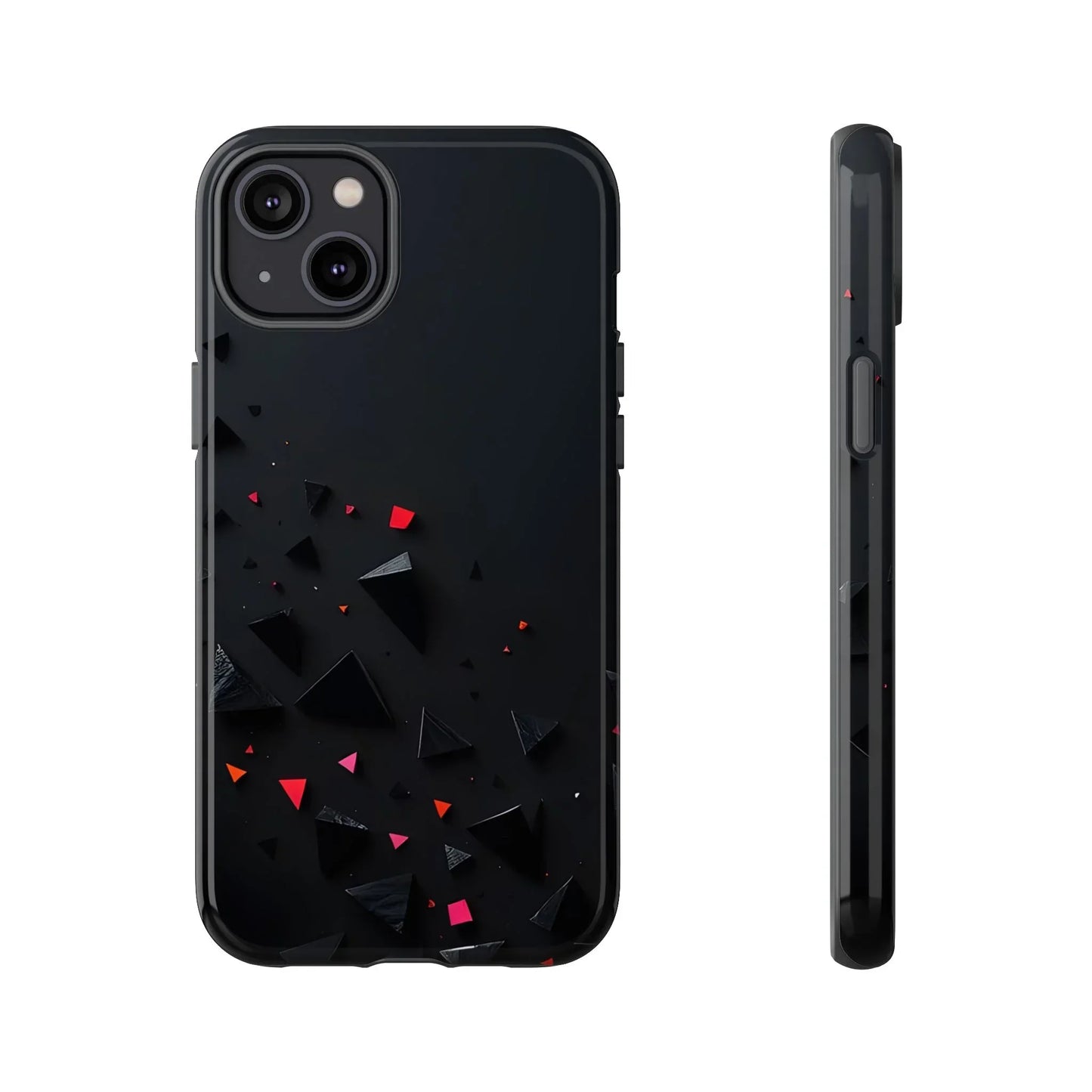 Black and Red Neon Phone Case for iPhone 8-16 and Pixel up to 9 Models - KarArmDesign