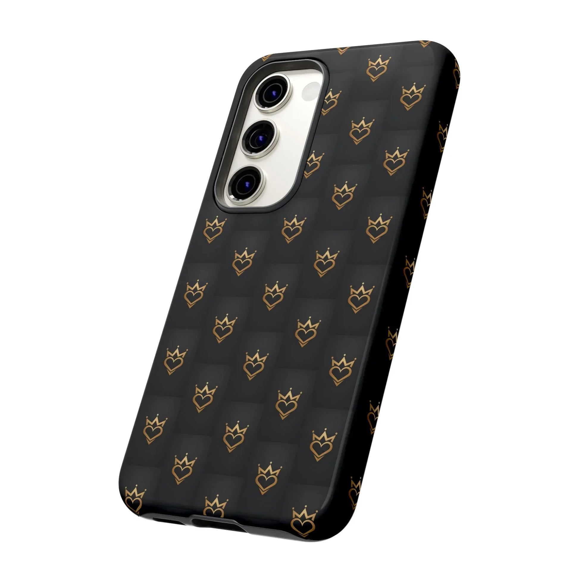 Crowned Heart Doodle Phone Case for iPhone 11-17 & Galaxy S10-S25 - KARARMDESIGN