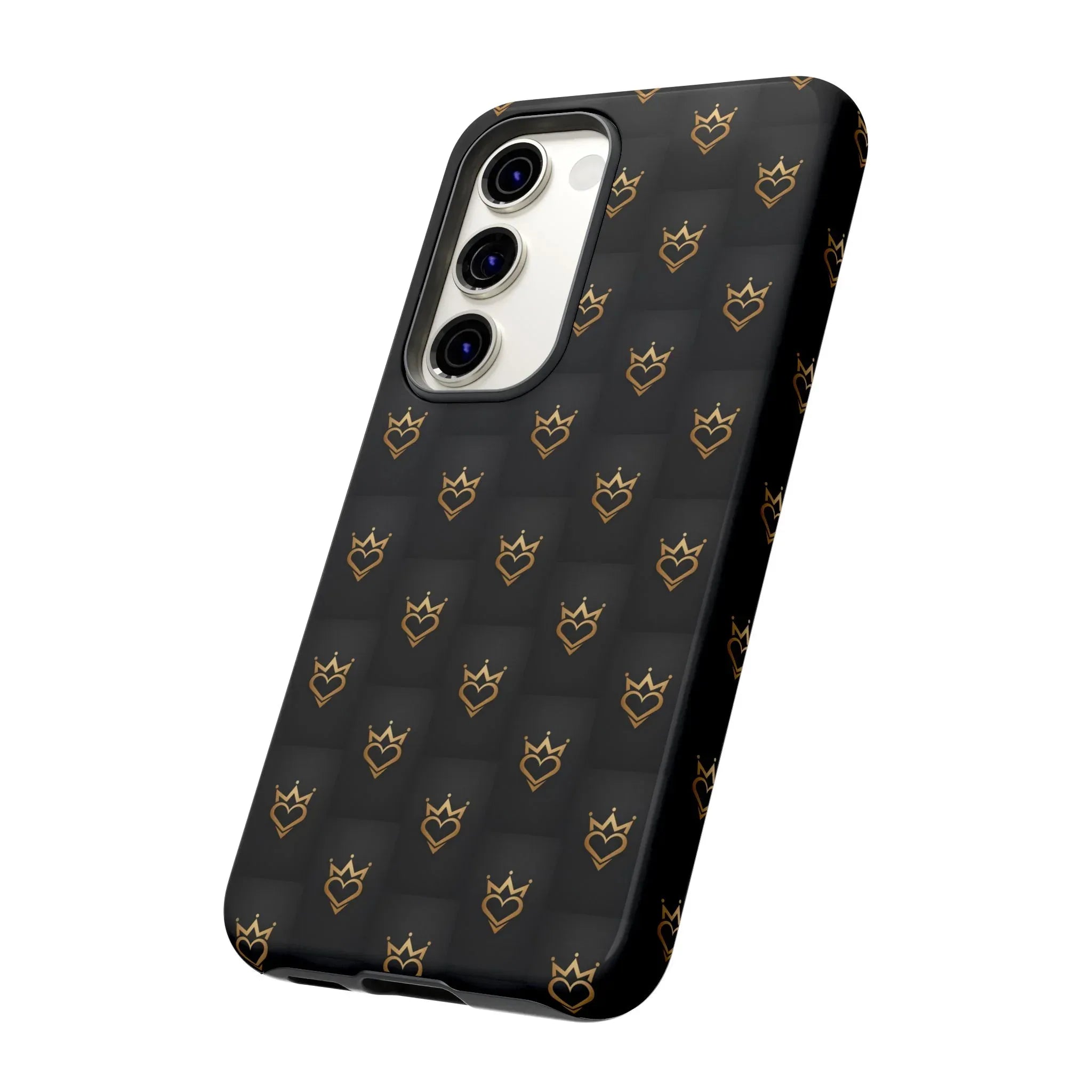 Crowned Heart Doodle Phone Case for iPhone 11-17 & Galaxy S10-S25 - KARARMDESIGN