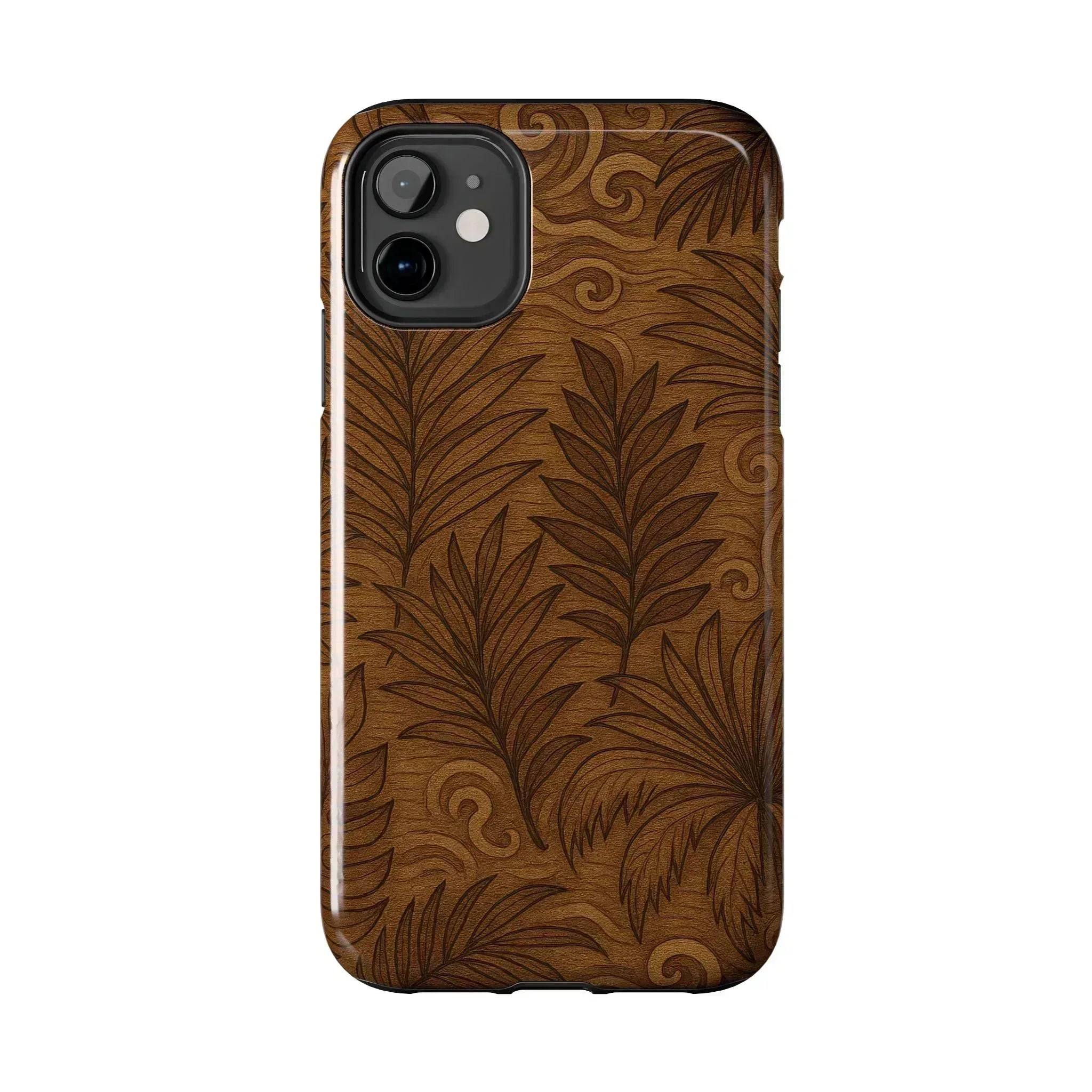 Wood Leaf Armor Phone Case for iPhone and Galaxy - KARARMDESIGN
